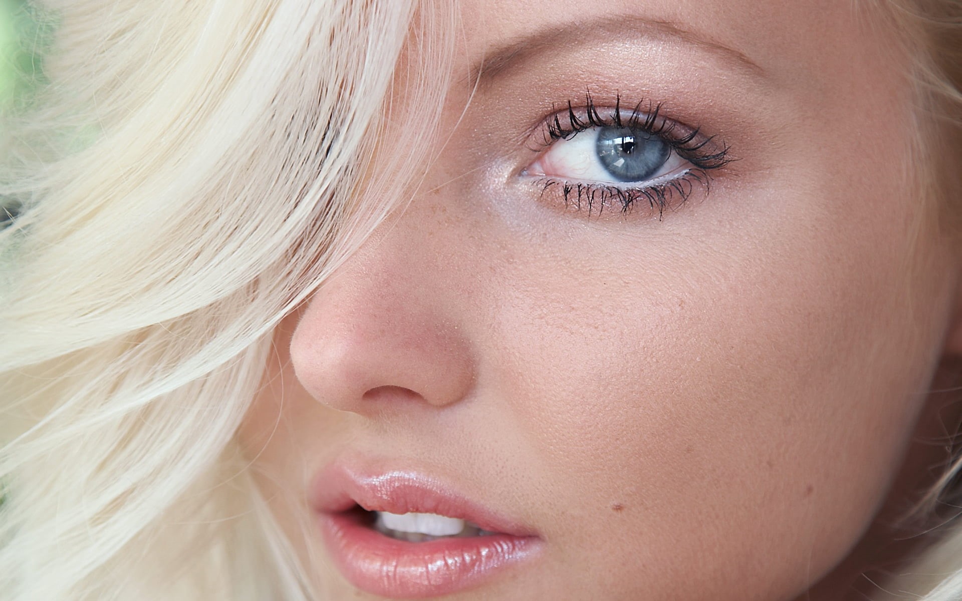 human lips, one person, eye, young adult, 1080P, eyelashes, blue eyes, eyebrow, human body part, portrait, headshot, human hair, young women, body part, HD Wallpaper