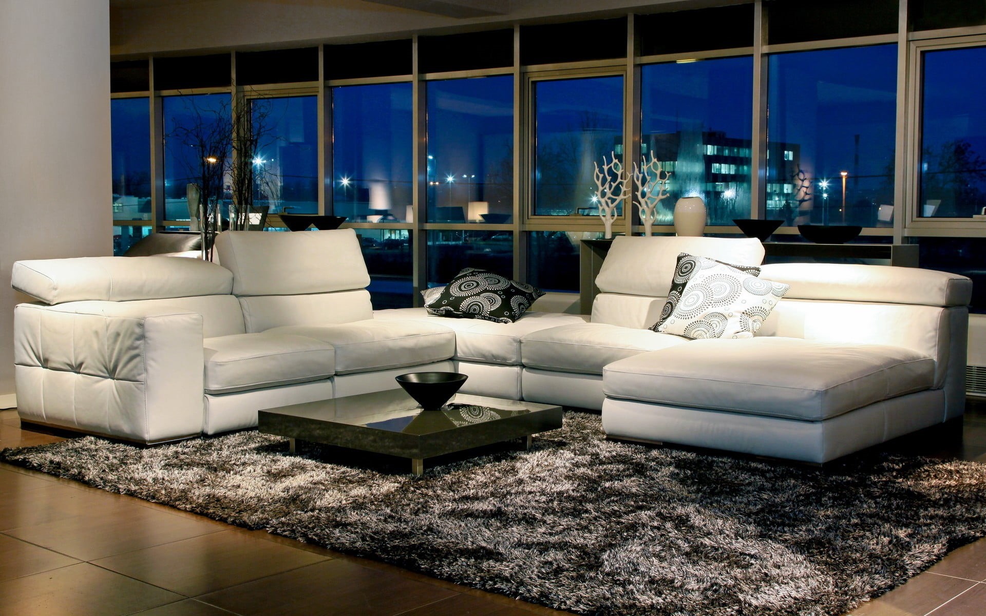 furniture, home interior, stuffed, electric lamp, lighting equipment, 1080P, indoors, modern, cushions, cushion, couch, living room, window, home showcase interior, HD Wallpaper