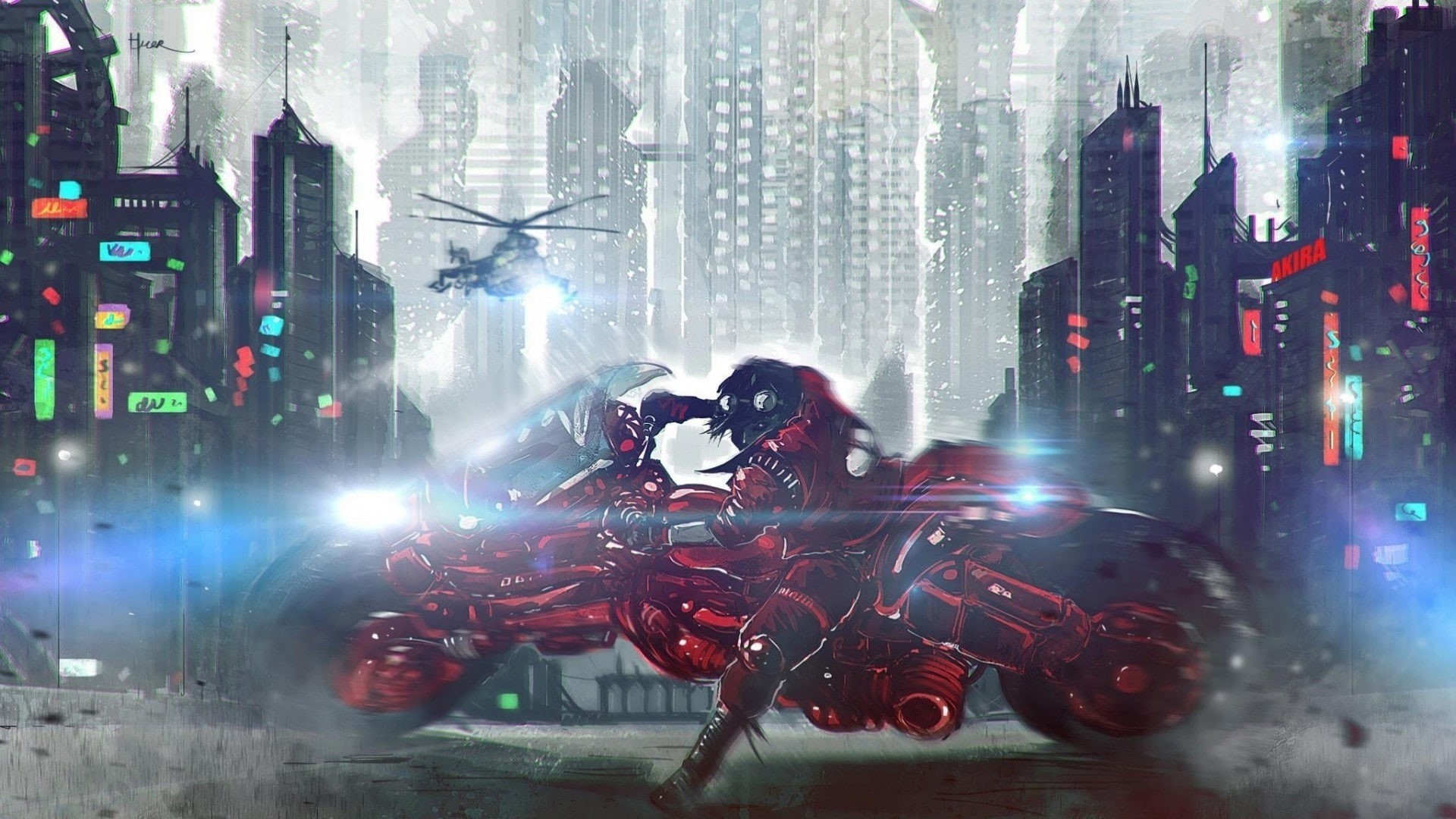 futuristic, 1080P, kaneda, cyberpunk, akira, HD Wallpaper