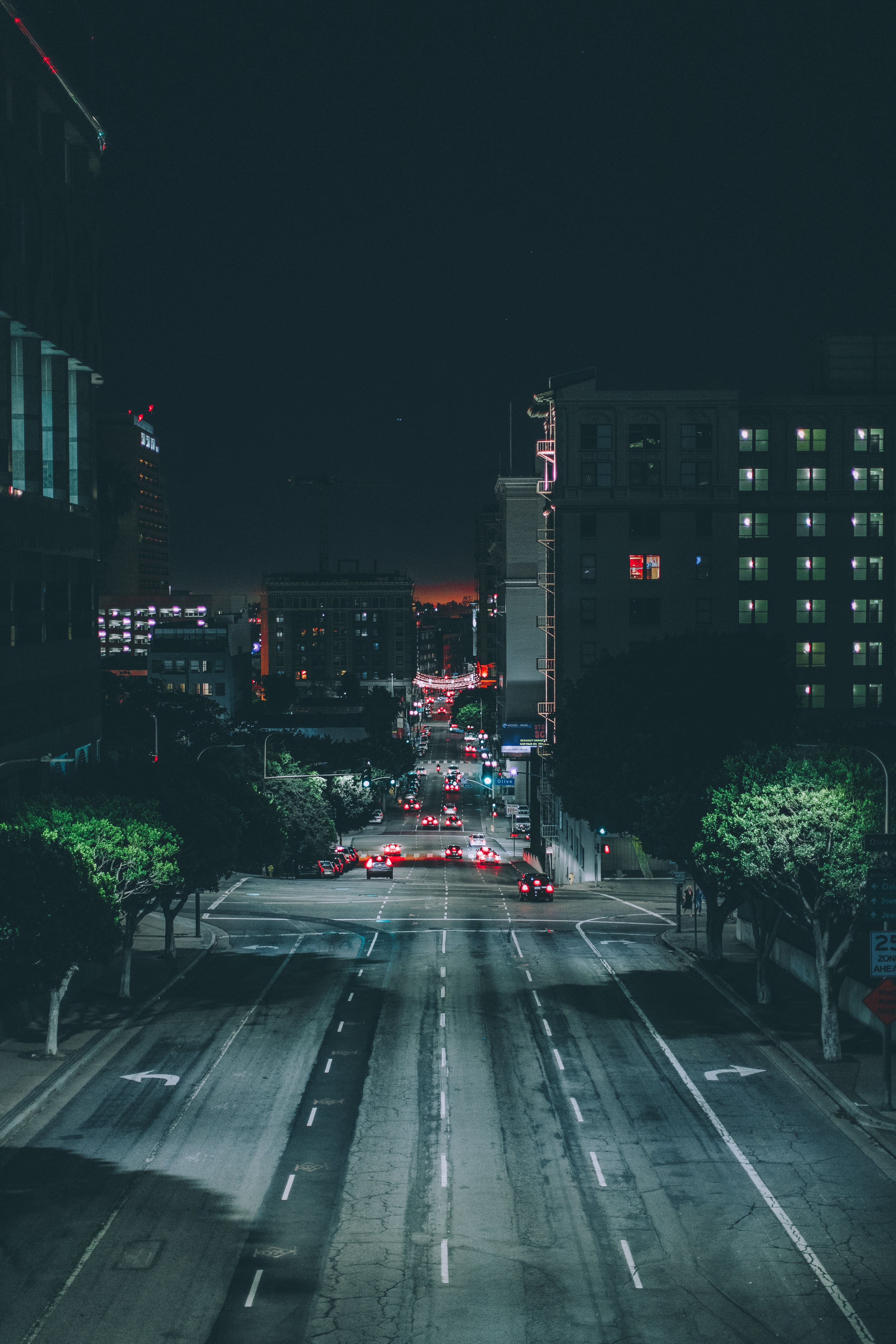 city Life, traffic Jam, taxi, mode of transportation, building, motor vehicle, cityscape, traffic, asia, modern, street Light, car, tree, gray, sign, skyscraper, Phone HD Wallpaper