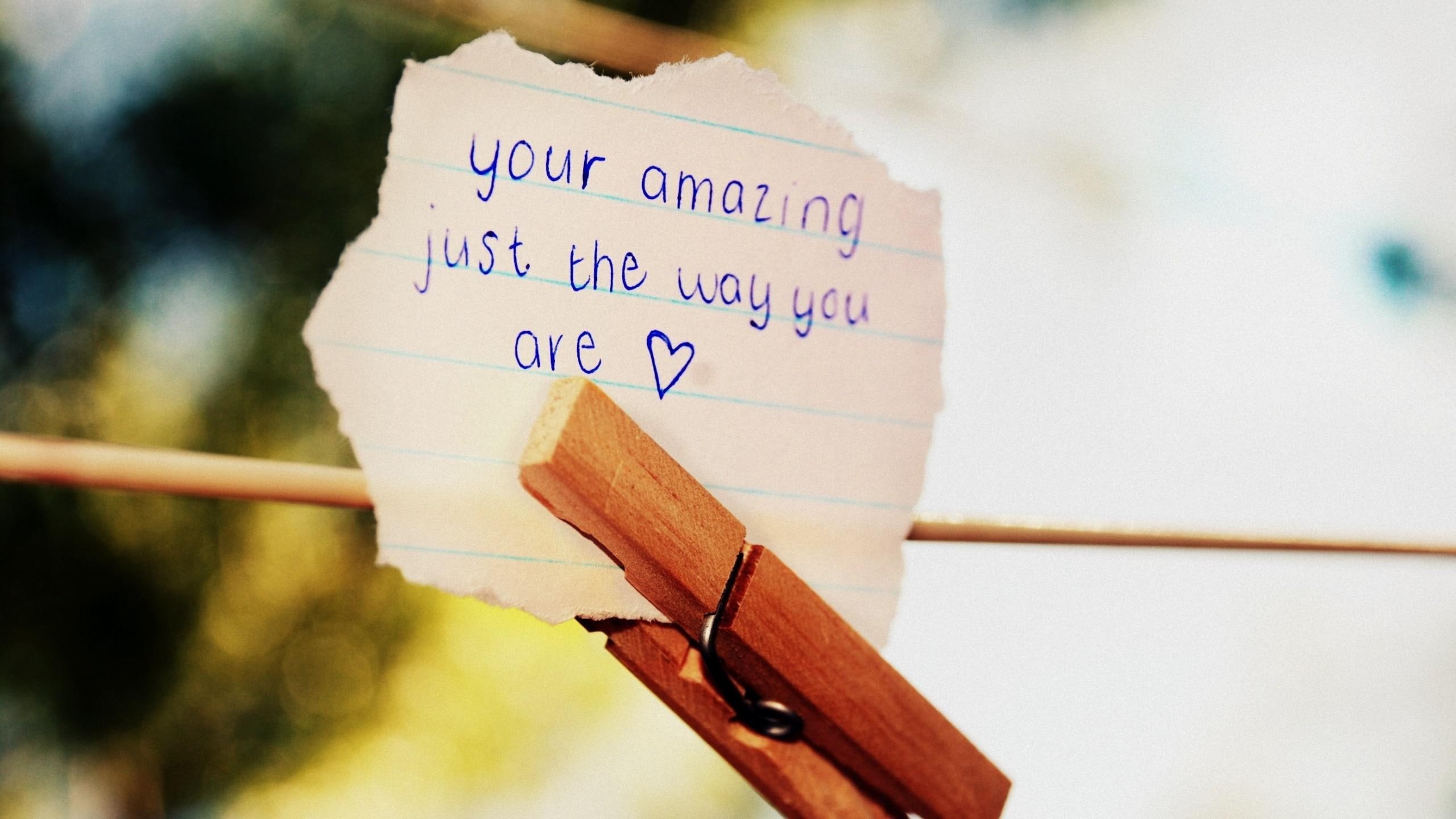 pin, phrase, heart, romantic, 2K, note, paper, love, rope, HD Wallpaper