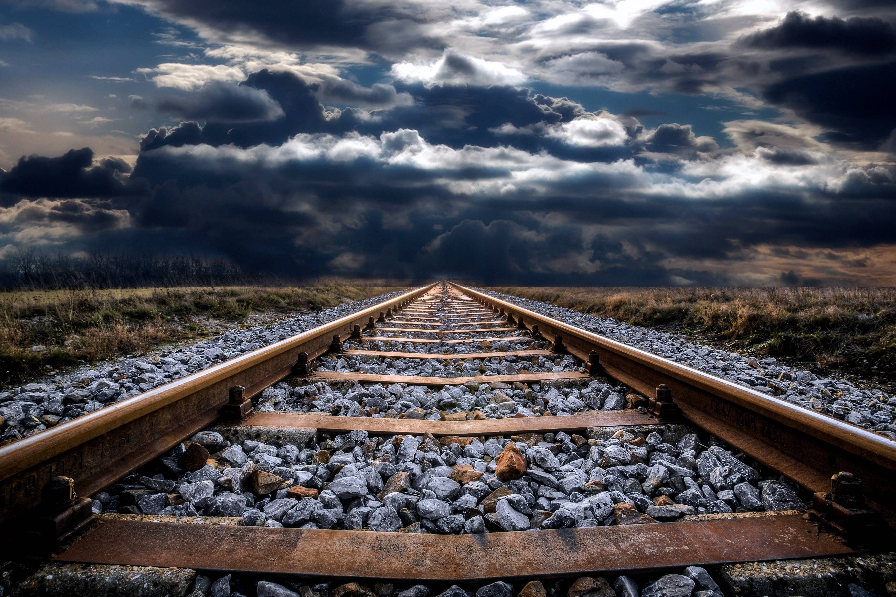 railway, 2K, abandoned, track, old, railroad, HD Wallpaper
