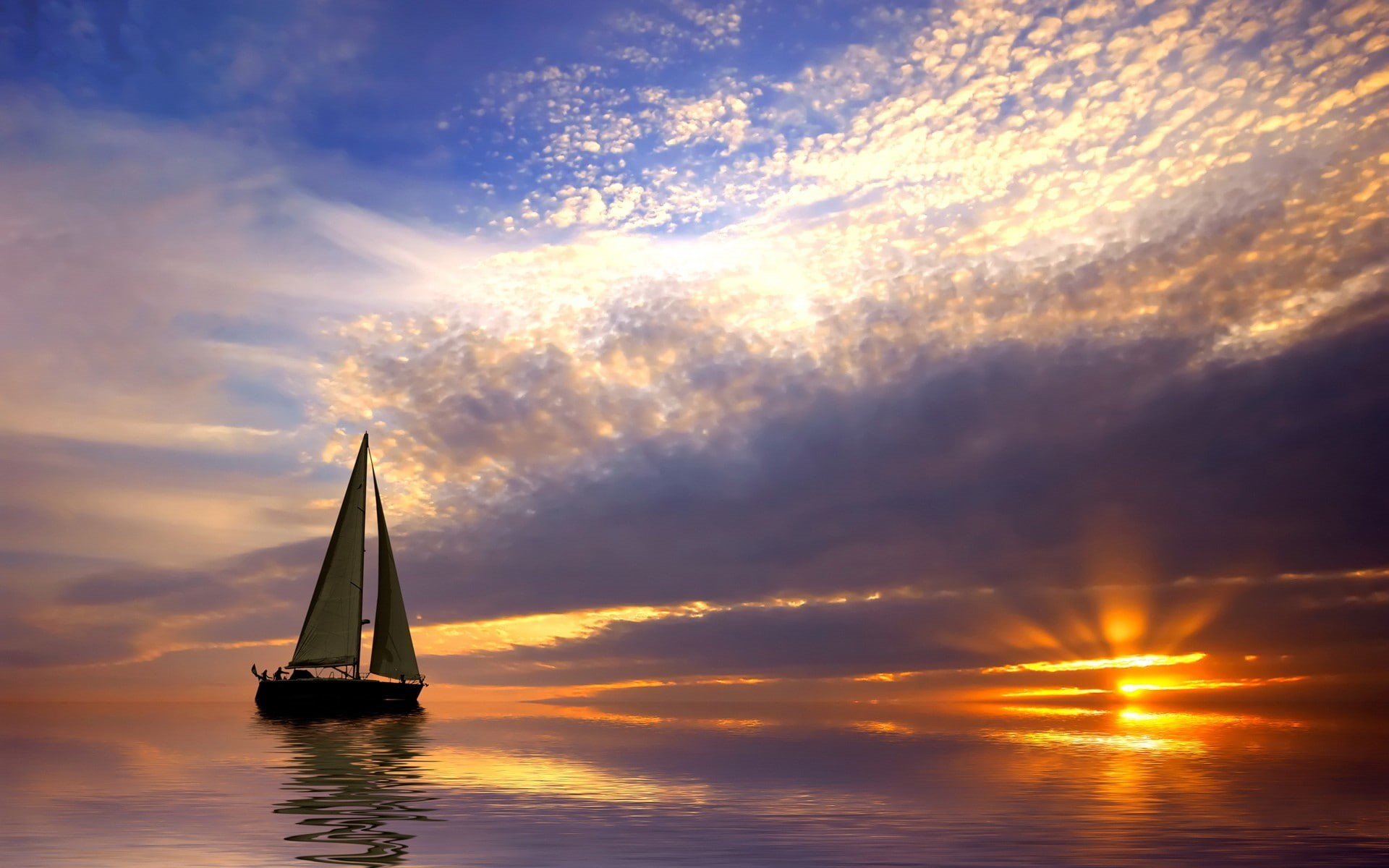 sky, transportation, sailing ship, nature, nautical vessel, water, mast, horizon over water, waterfront, outdoors, mode of transportation, no people, idyllic, HD Wallpaper