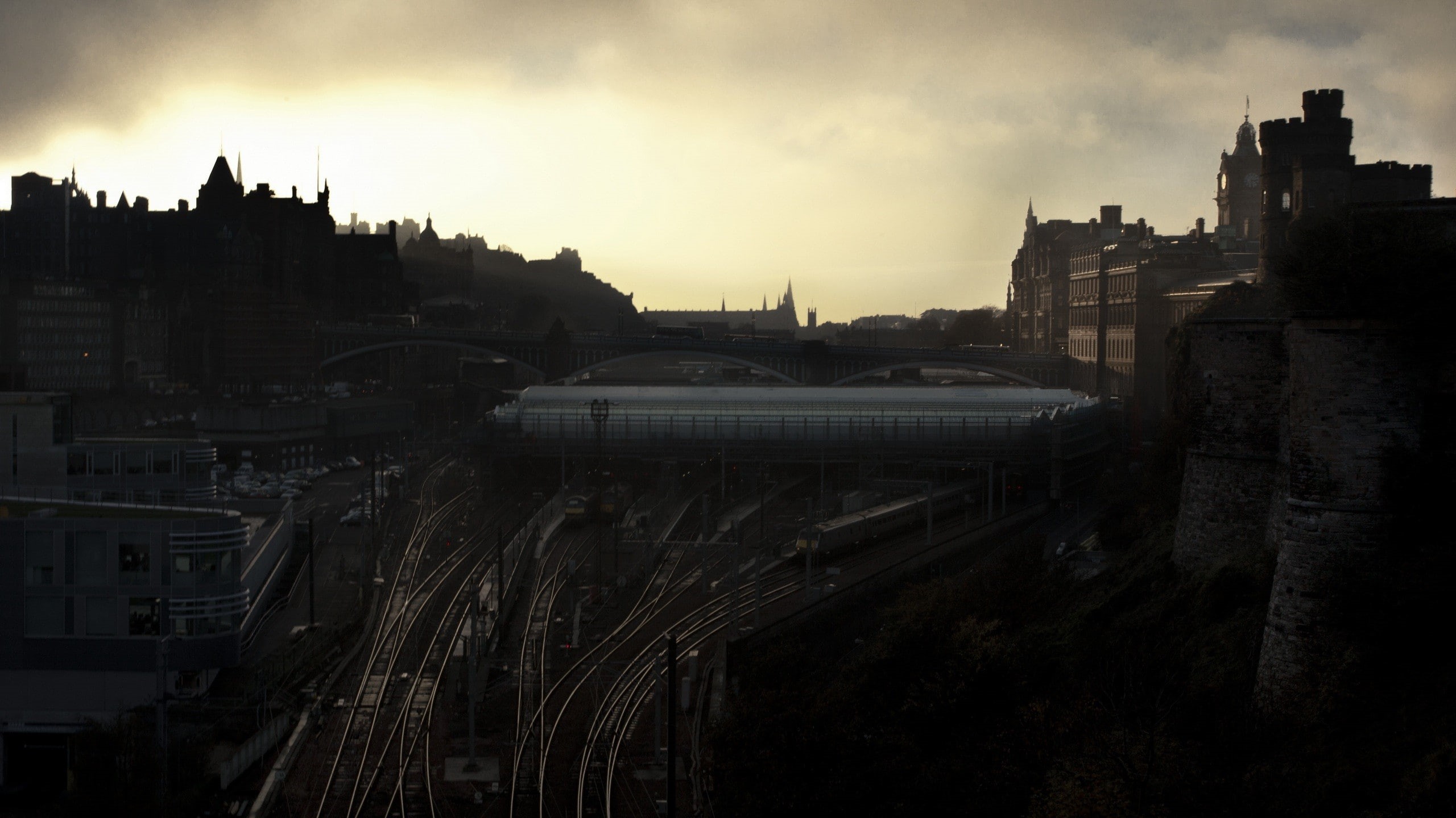 bridge, train station, urban, architecture, building, 2K, railway, city, photography, HD Wallpaper