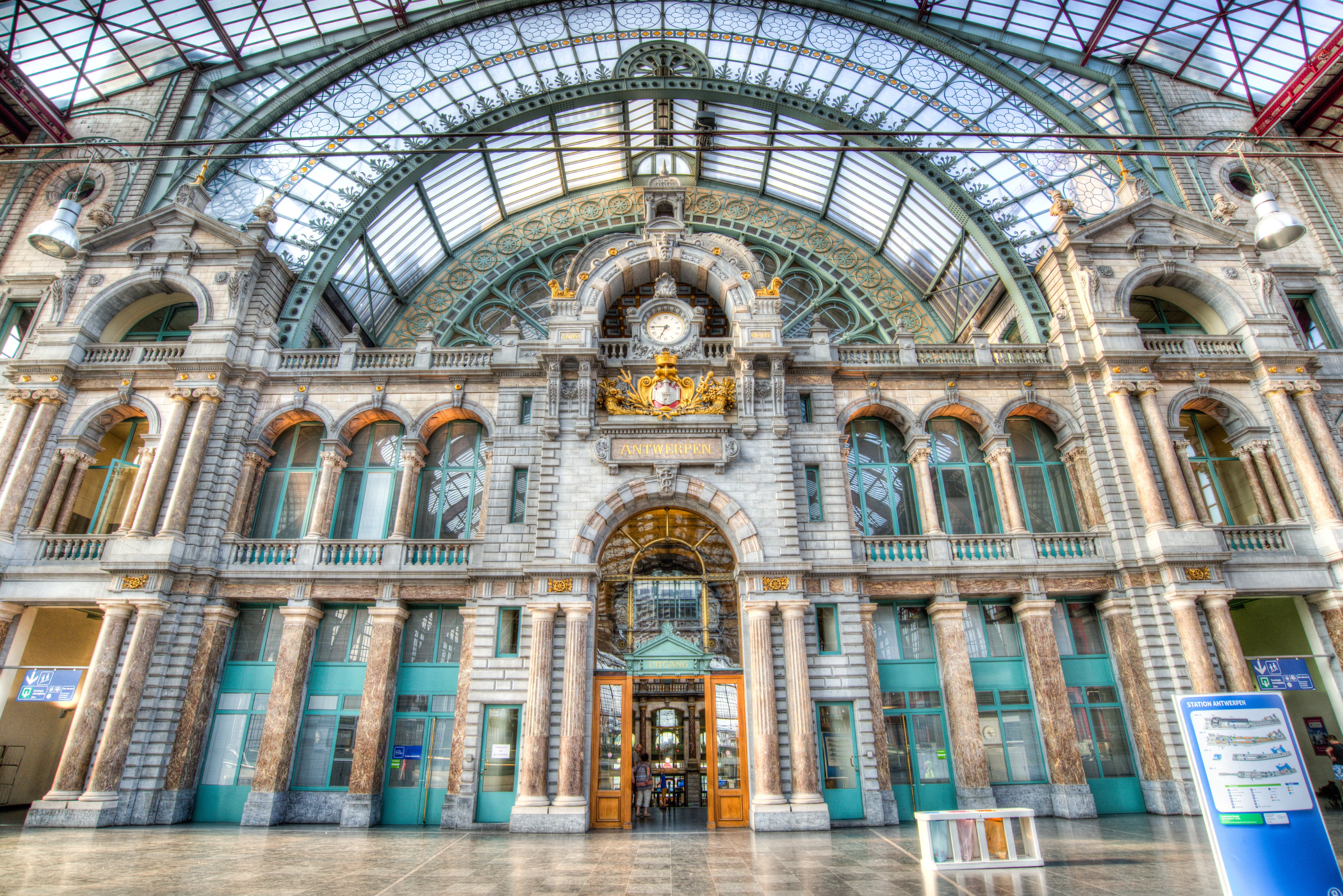 the past, history, railway, gray, flanders, railroad, tower, antwerp, transportation, old, ceiling, architecture, built structure, belief, famous, terminal, HD Wallpaper
