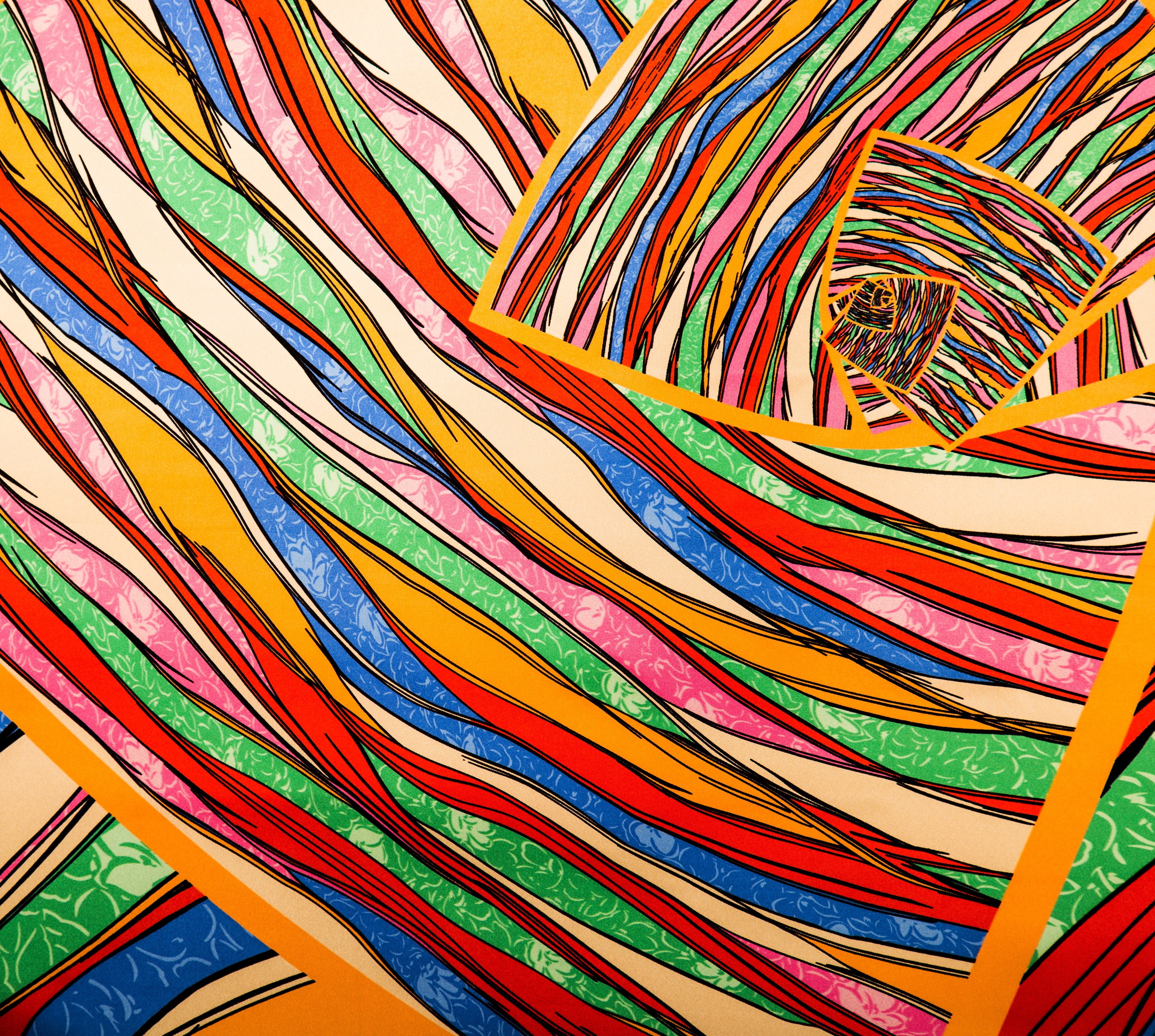 color image, abstract, weaving, texture, style, large group of objects, close-up, 4K, craft, red, yellow, pictures, detail, security, fabric, paper, multi colored, HD Wallpaper