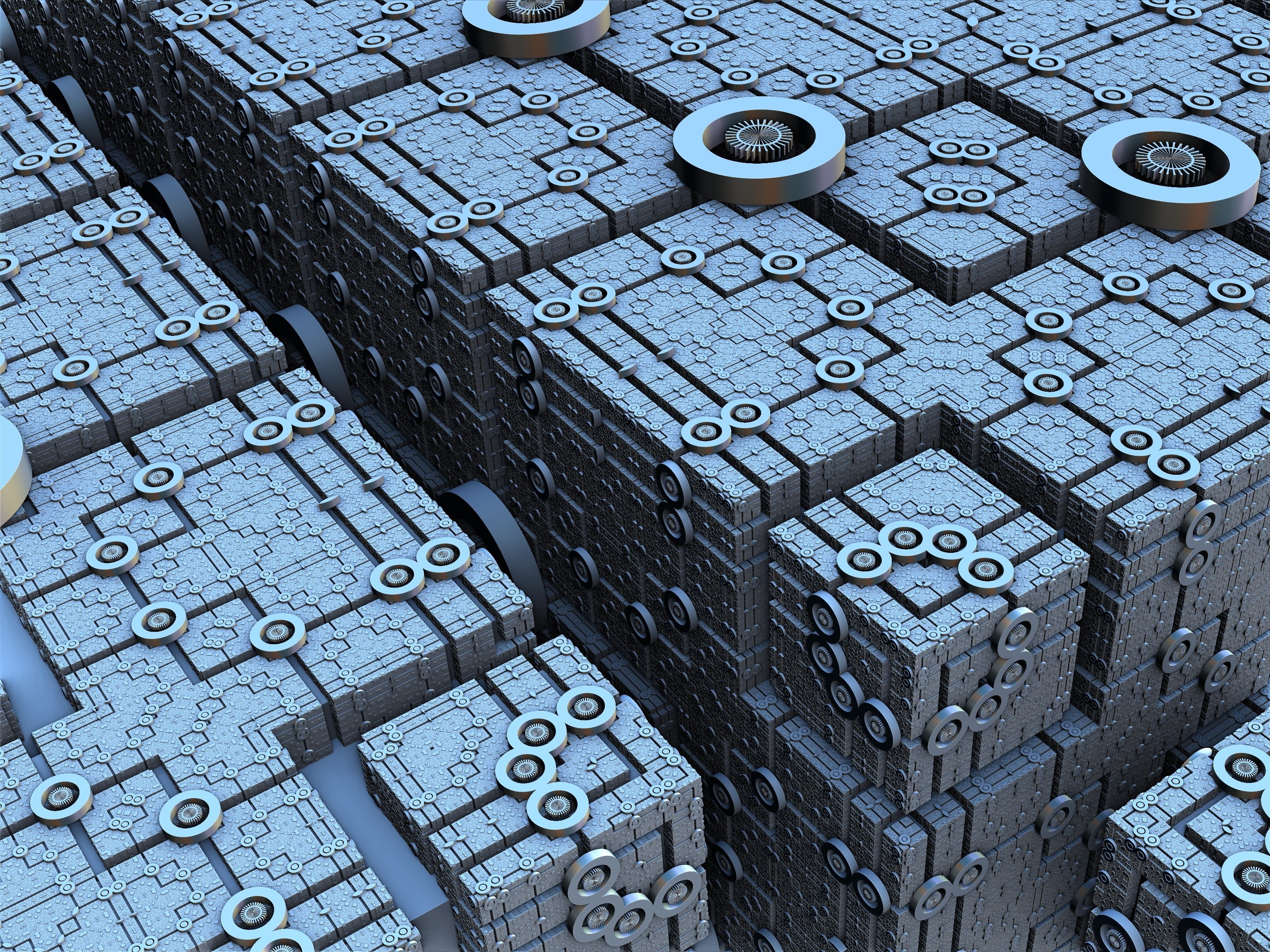 2K, 3D, grid, abstract, HD Wallpaper