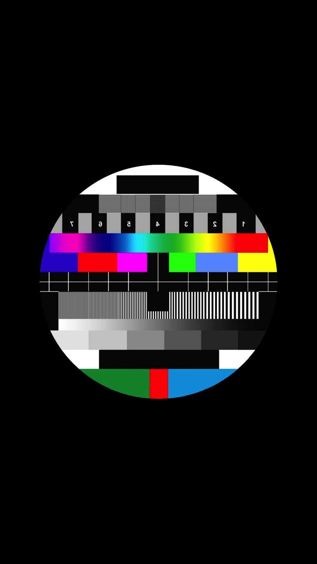 lighting equipment, pattern, 1080P, dark, circle, black background, glowing, geometric shape, multi colored, cut out, darkroom, copy space, digital art portrait display simple background minimalism monoscope test patterns colorful geometry circle square lines numbers black background, Phone HD Wallpaper
