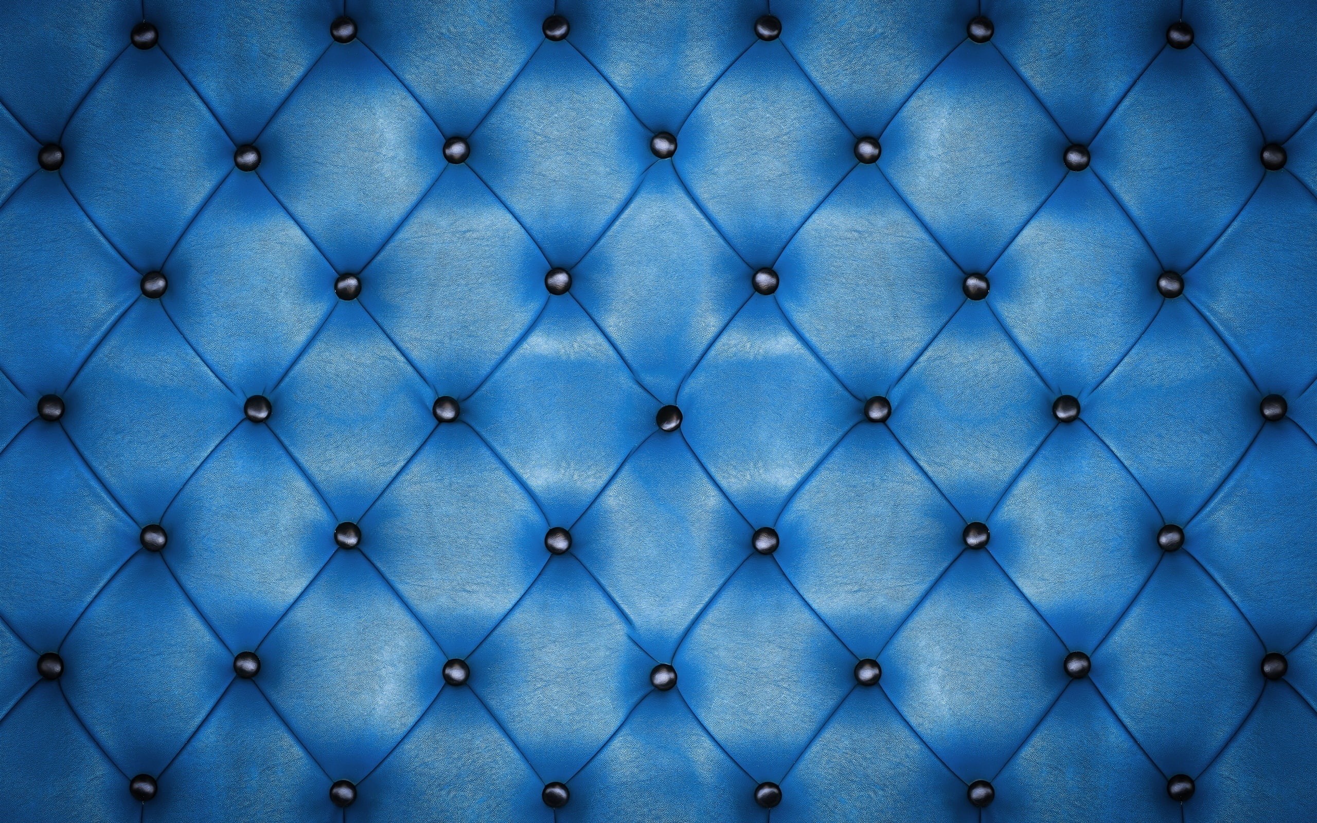 Upholstery, Blue, Leather, Texture, 2K, HD Wallpaper