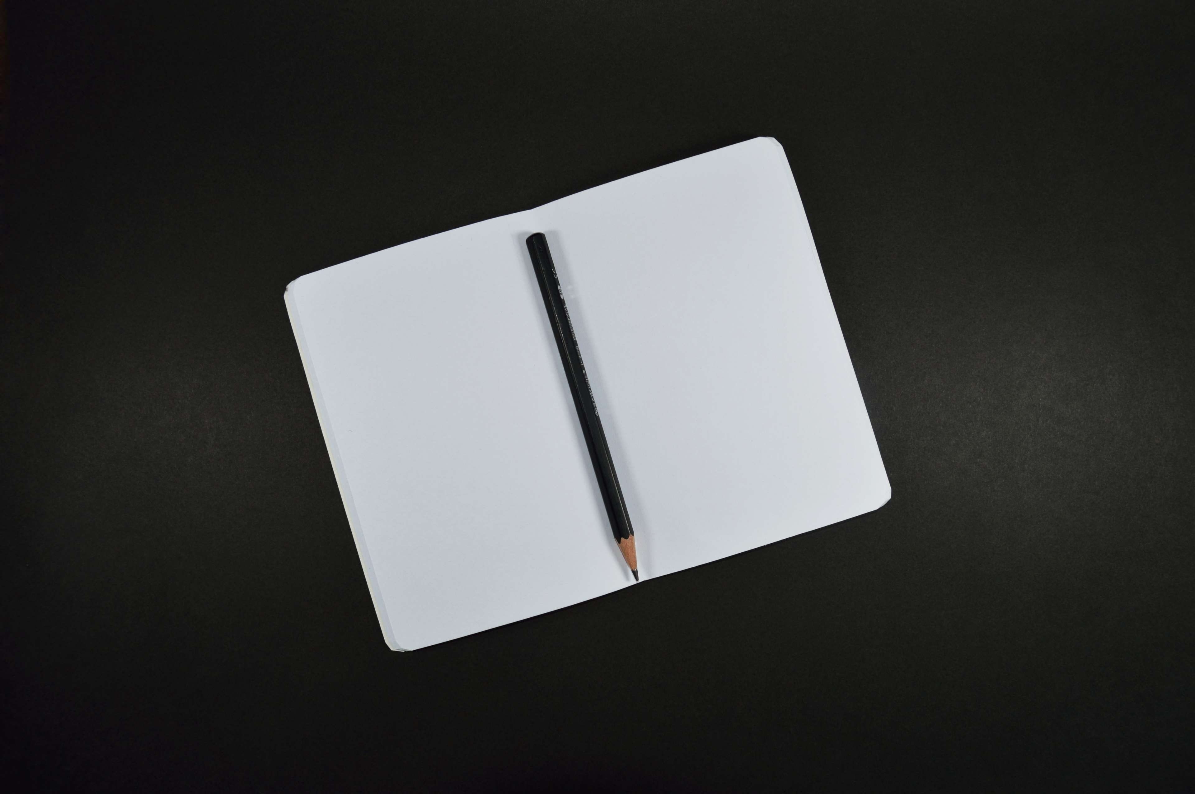 copy space, creative, minimal, pencil, mock, simplicity, paper, message, notebook, still life, blank, 4K, desktop, high angle view, shadow, note, indoors, HD Wallpaper