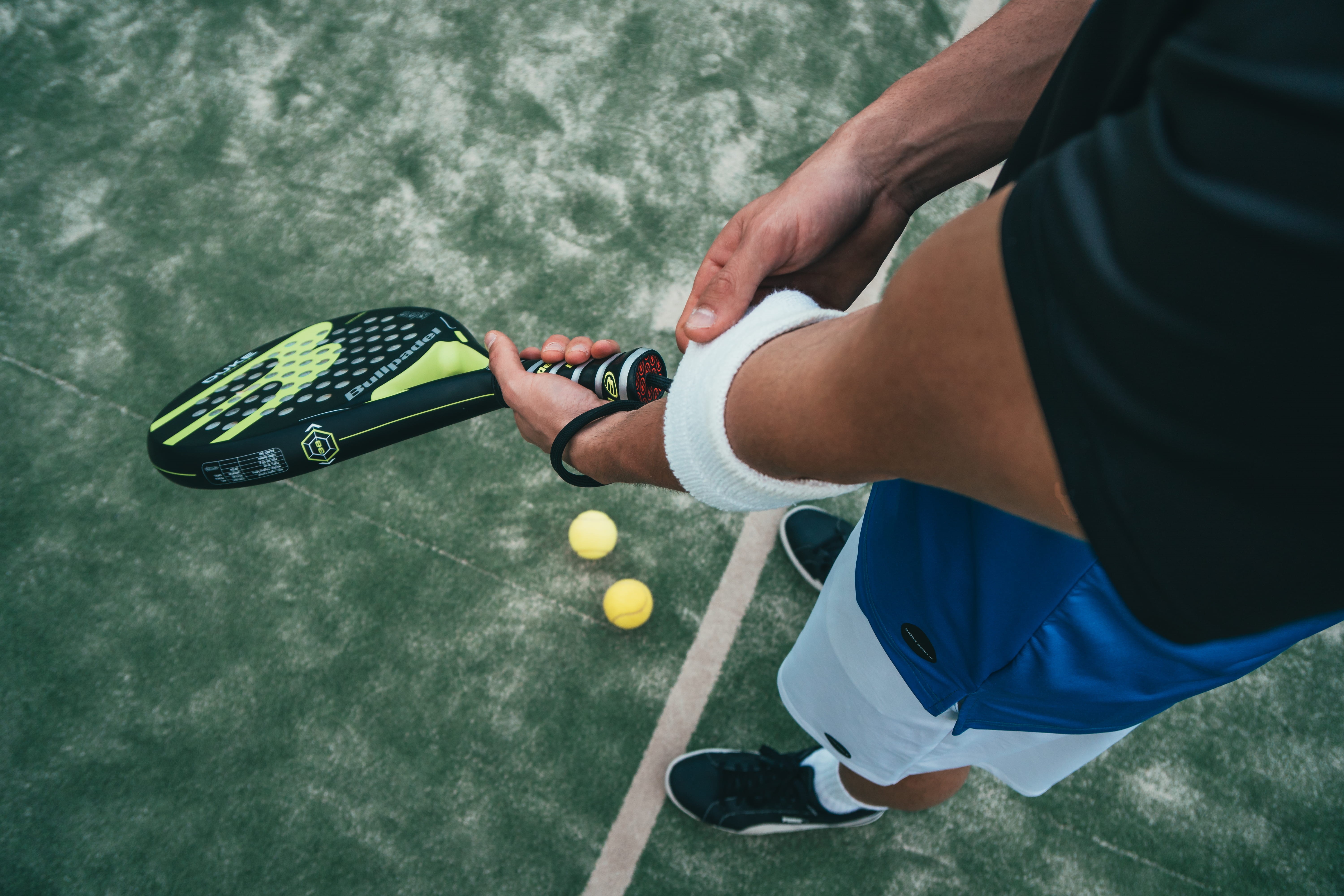 hands, 5K, human hand, high angle view, active, tennis, real people, holding, athlete, fit, lifestyle, day, action, green, man, balls, racket, healthy, HD Wallpaper