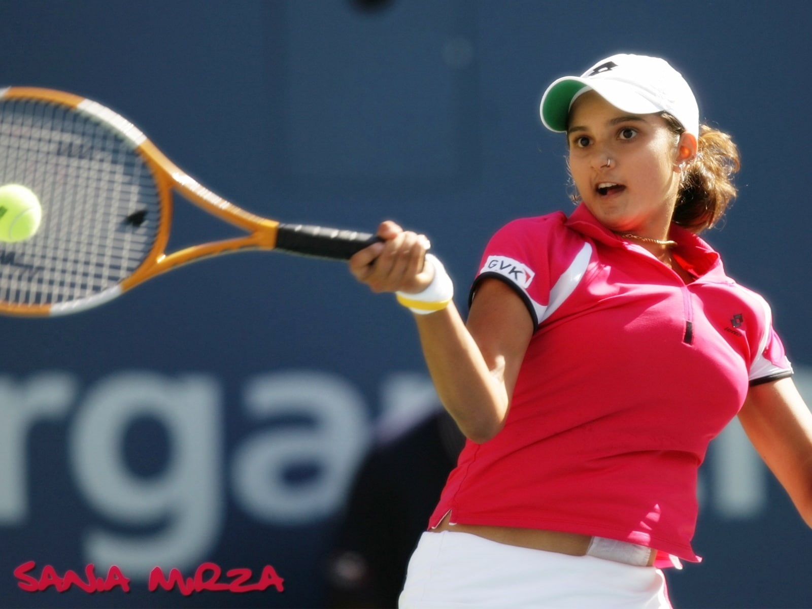 mirza, tennis, racket, sania, 720P, ball, black, indian, orange, HD Wallpaper