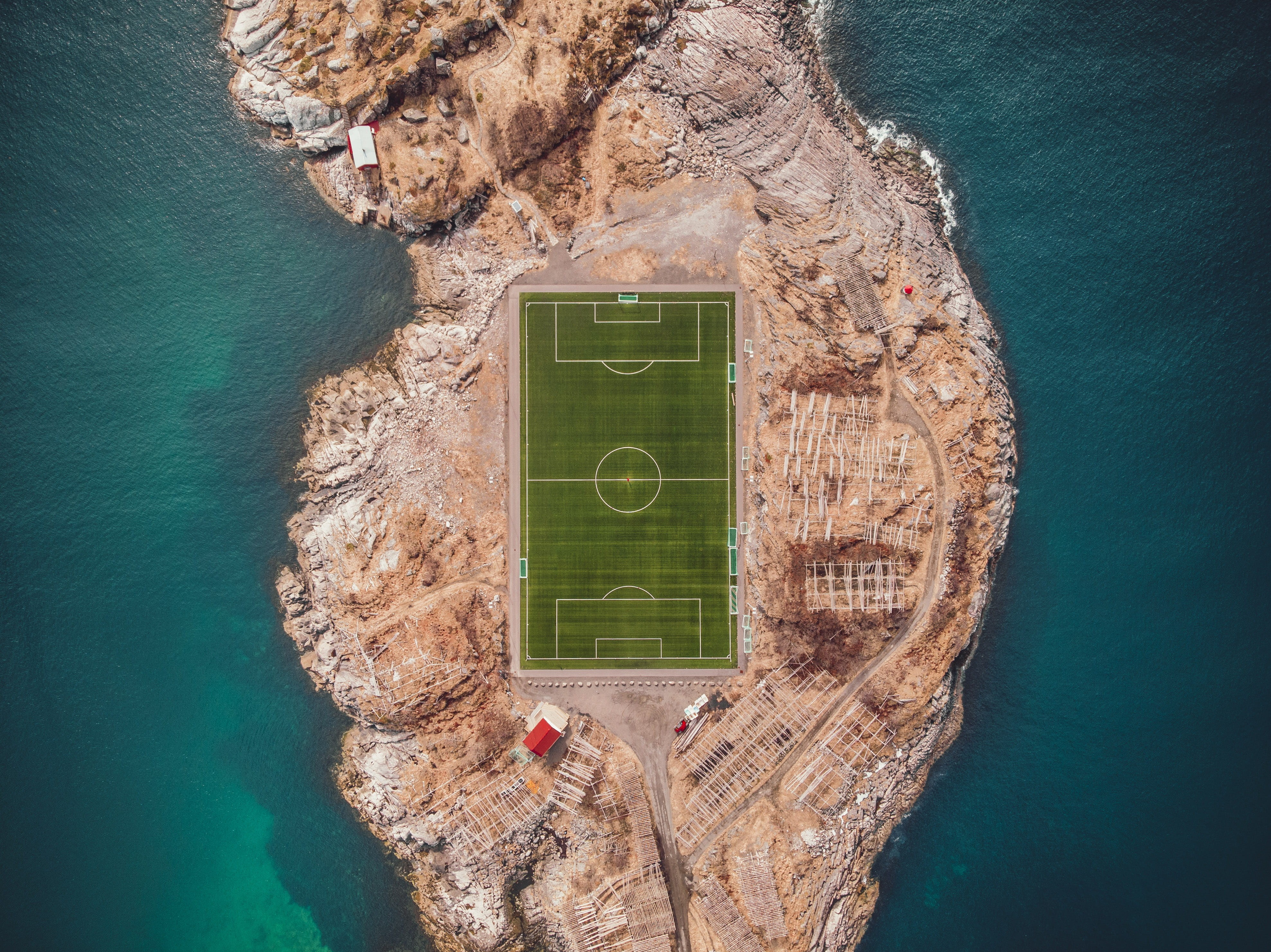 no people, adventure, photography, day, eye, field, rock - object, mavic air, directly above, s, green color, norway, body, bird, travel, lofoten, water, HD Wallpaper