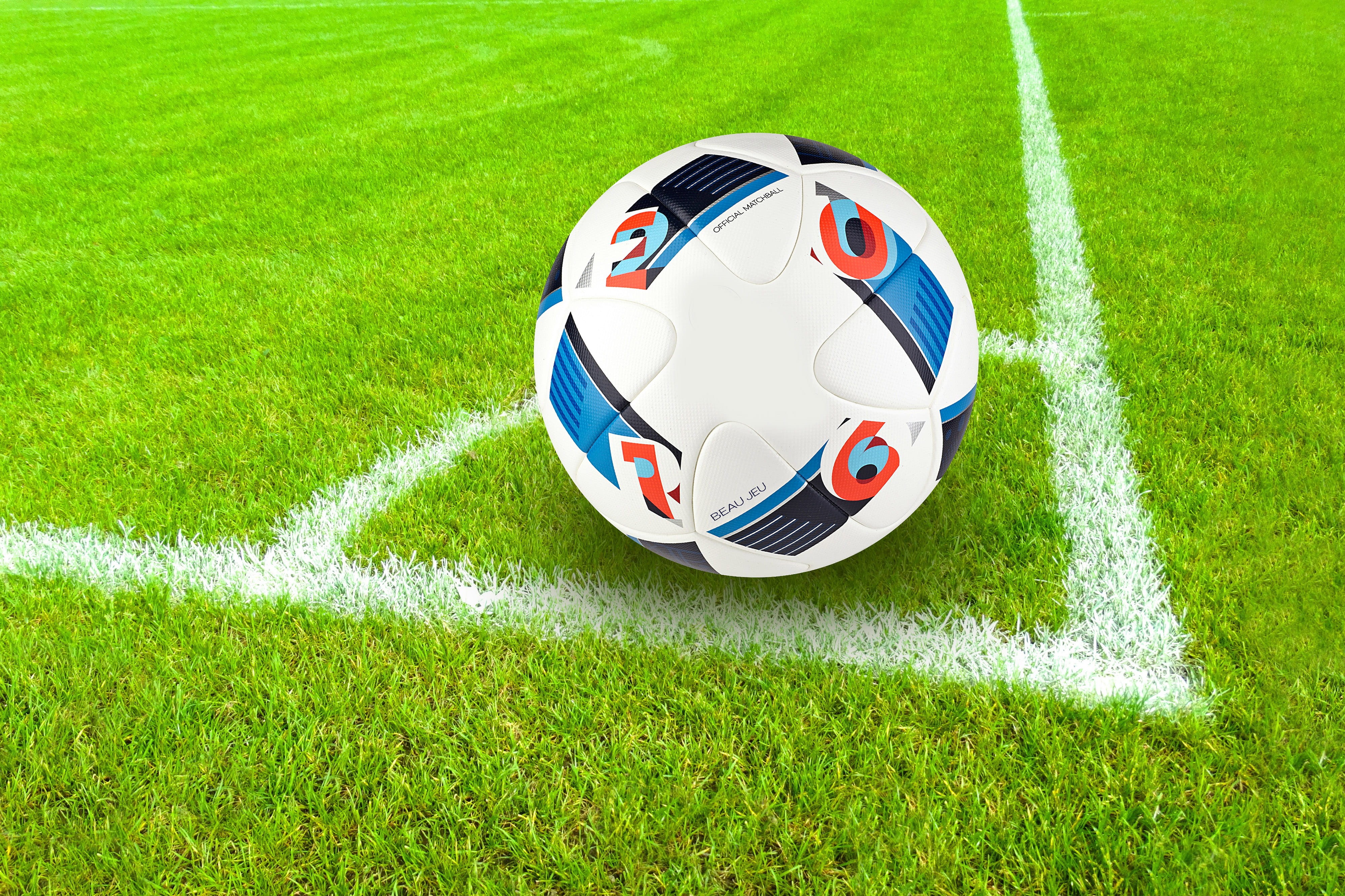ball, soccer field, winning, Football, various, sports, playing, team sport, grass area, competition, no people, land, turf, 4K, football - Ball, green color, HD Wallpaper