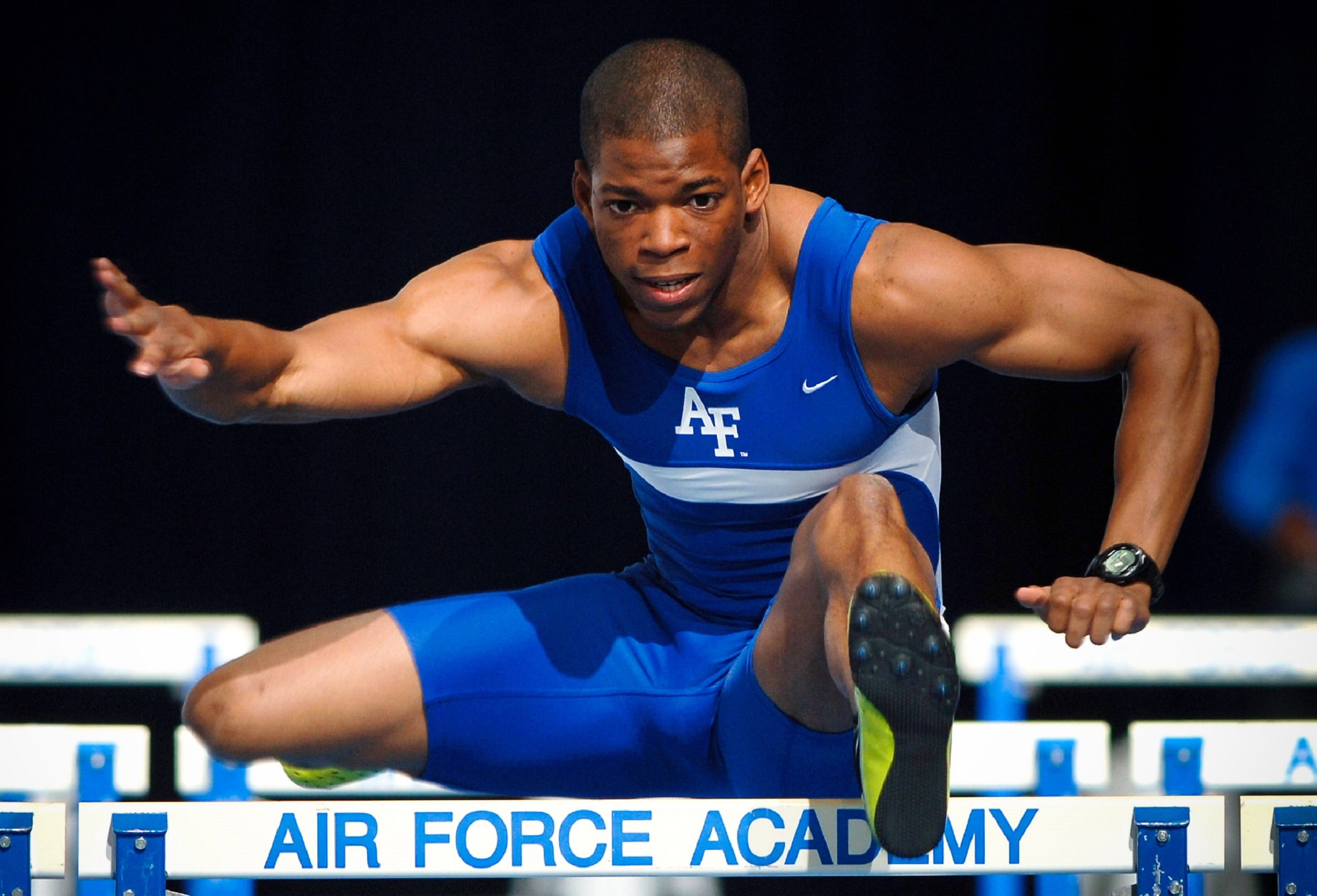 muscular build, athletic, race, competition, man, clothing, running, front view, concentration, hurdler, young adult, athlete, exercising, 2K, lifestyles, HD Wallpaper