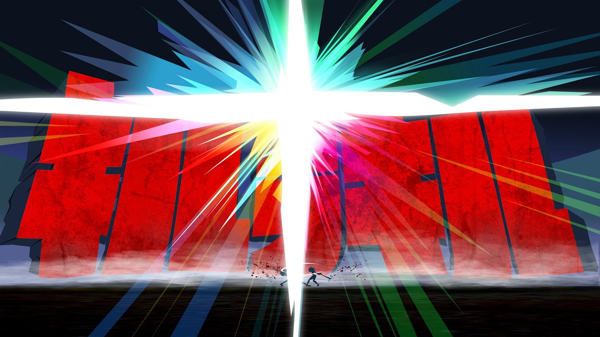 railing, pattern, built structure, artwork, 1080P, day, no people, lens flare, motion, Kill la Kill, low angle view, digital composite, untitled, glowing, HD Wallpaper