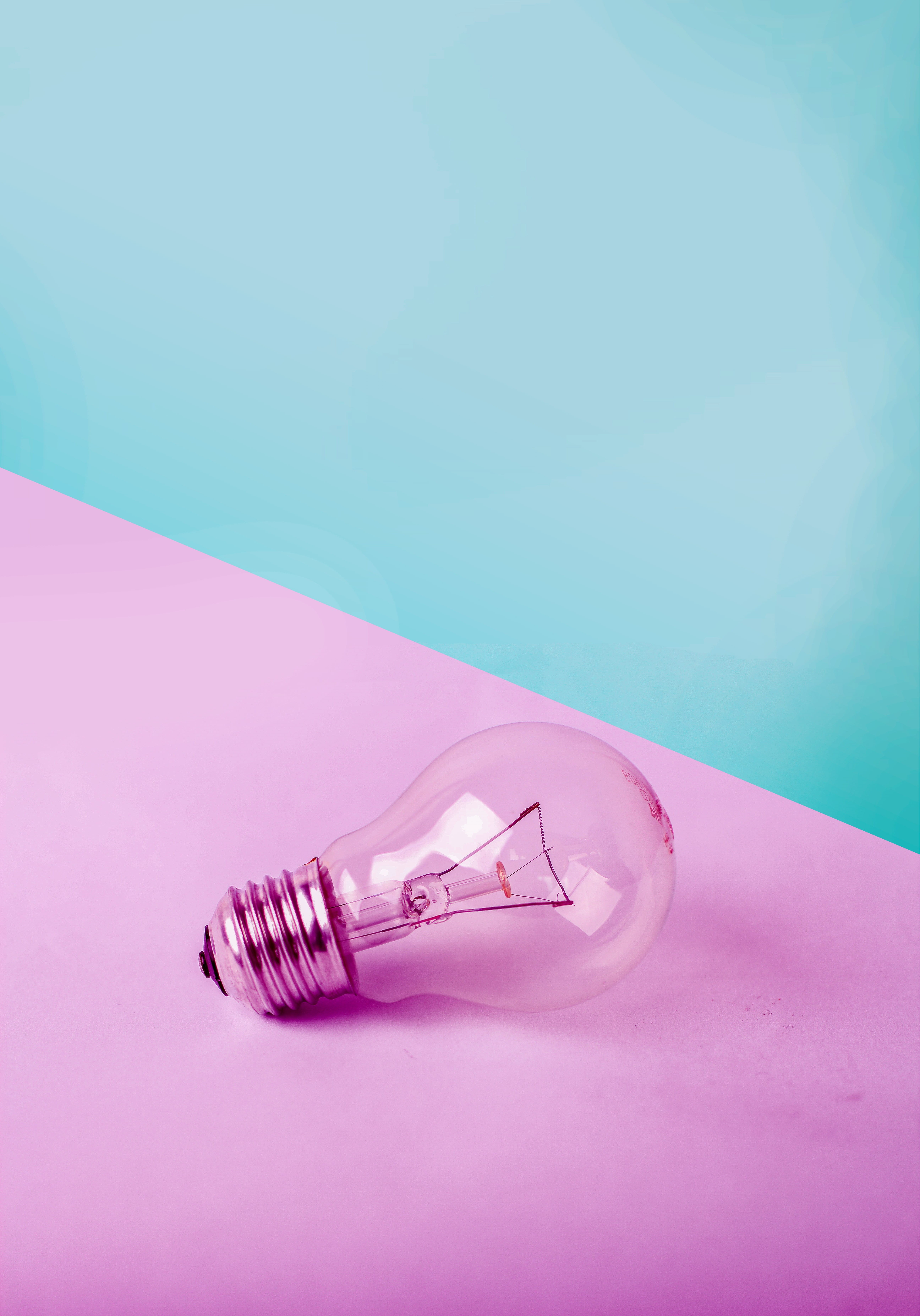 electric light, single object, copy space, reflection, no people, turquoise colored, pastel, still life, lightbulb, indoors, purple, water, colors, swimming pool, Phone HD Wallpaper