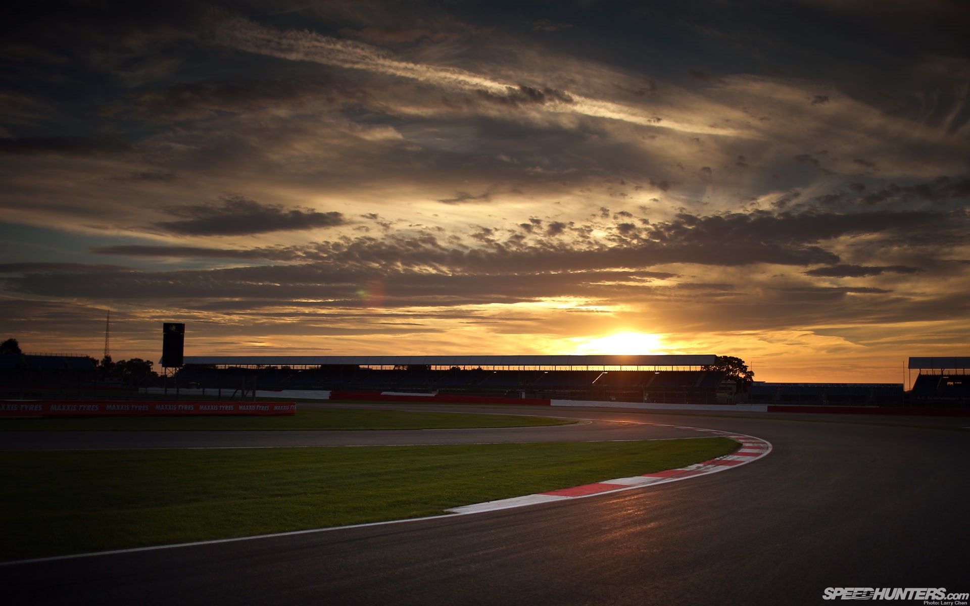 sunset, race, landscape, time, track, racing, hd, cars, night, 1080P, HD Wallpaper