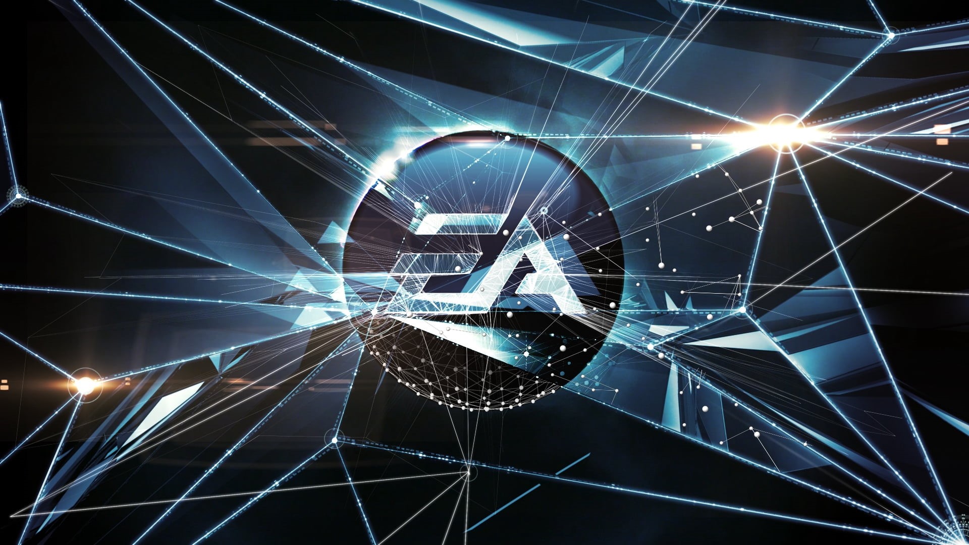 digitally Generated Image, computer Graphic, futuristic, electronic arts, blue, backgrounds, logo, internet, light beam, communication, computer, abstract, HD Wallpaper