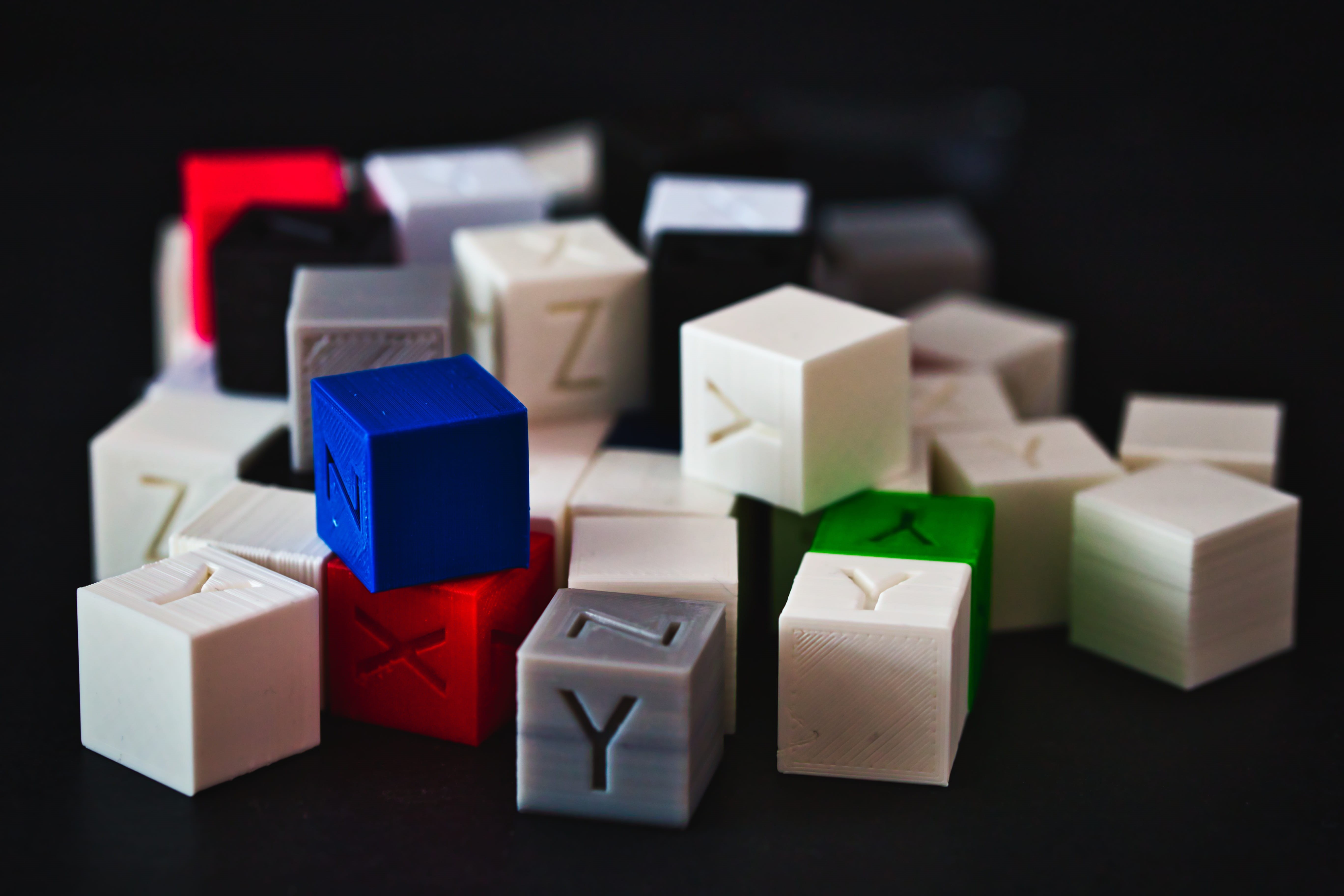 choice, 3d printing, indoors, large group of objects, no people, selective focus, calibration cube, wood - material, still life, 3d design, three-dimensional, HD Wallpaper