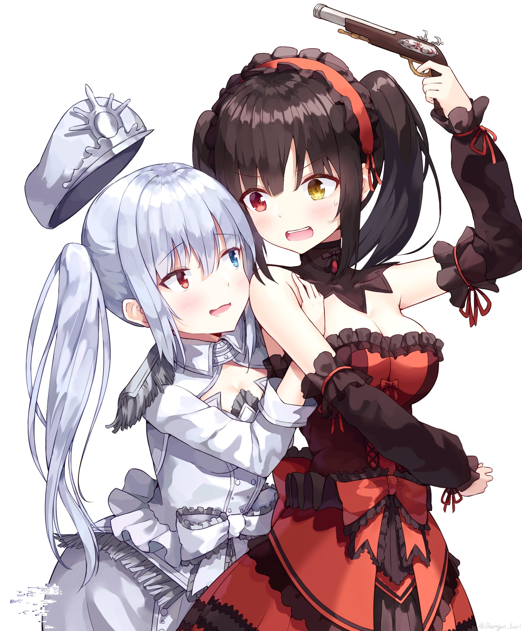 1080P, Date A Bullet, White Queen (Date A Live), Tokisaki Kurumi, anime girls, Date A Live, Phone HD Wallpaper