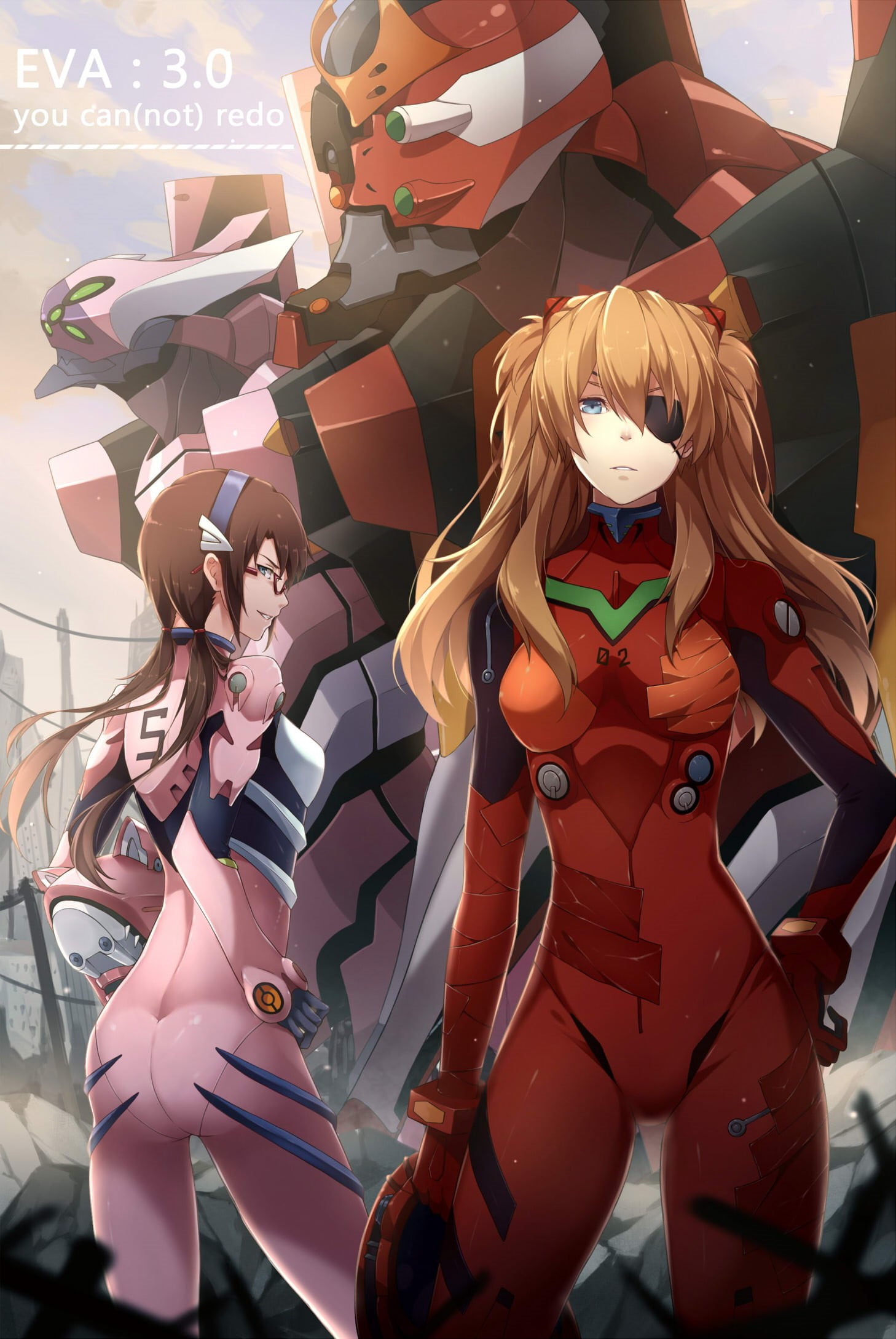 celebration, females, blond hair, Neon Genesis Evangelion, representation, young women, women, holding, arts culture and entertainment, EVA Unit 02, indoors, Phone HD Wallpaper