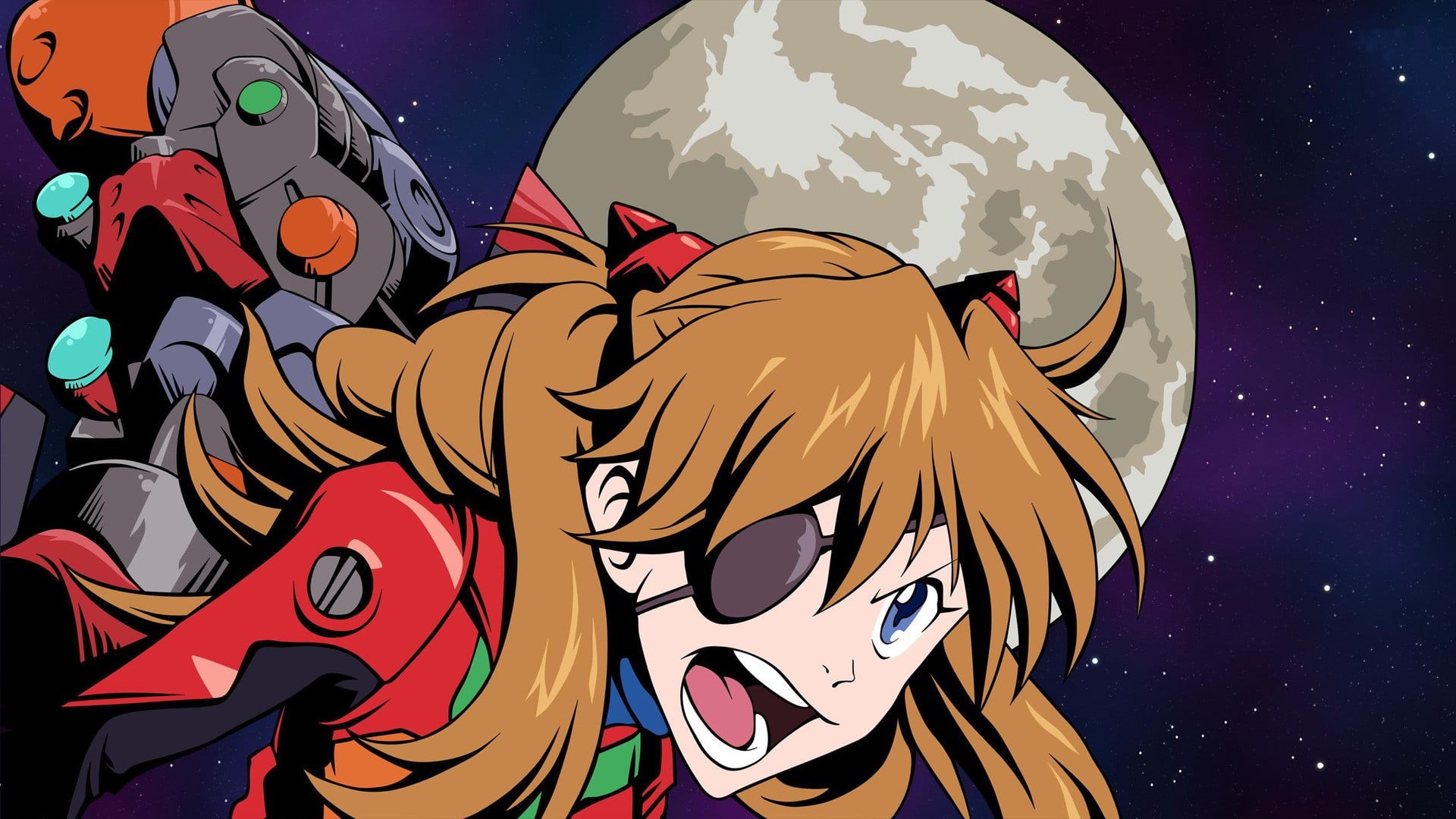 EVA Unit 02, brown, Neon Genesis Evangelion, no people, architecture, 1080P, multi colored, creativity, Asuka Langley Soryu, art and craft, communication, HD Wallpaper