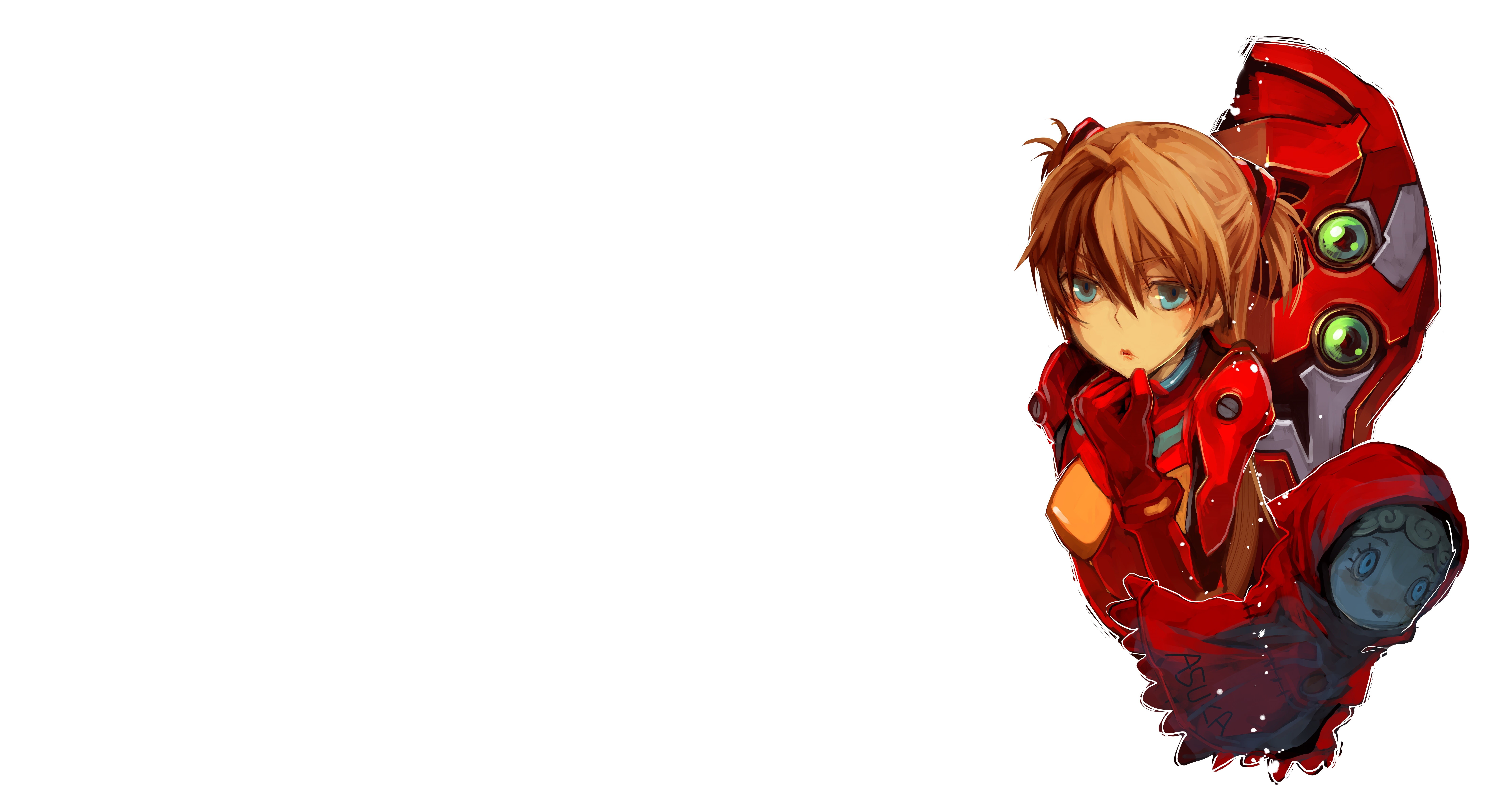 young adult, leisure activity, studio shot, cut out, childhood, female, red, character, brown, copy space, child, Asuka Langley Soryu, hairstyle, HD Wallpaper