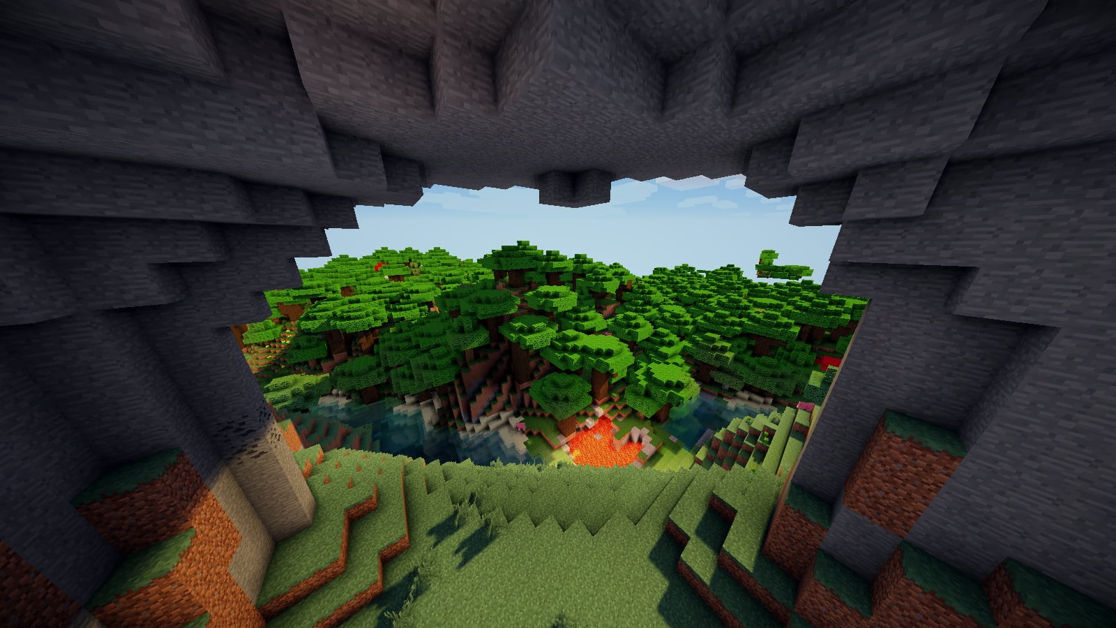 pattern, low angle view, beauty in nature, Minecraft, built structure, tree, no people, computer Graphic, digital, architecture, hedge, sky, building, growth, HD Wallpaper