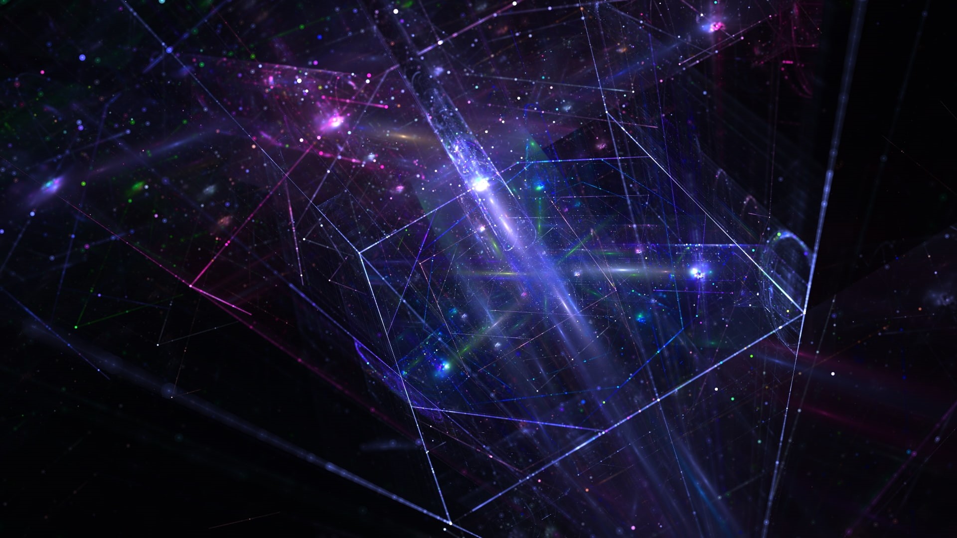 1080P, geometry, lines, glowing, Apophysis, HD Wallpaper
