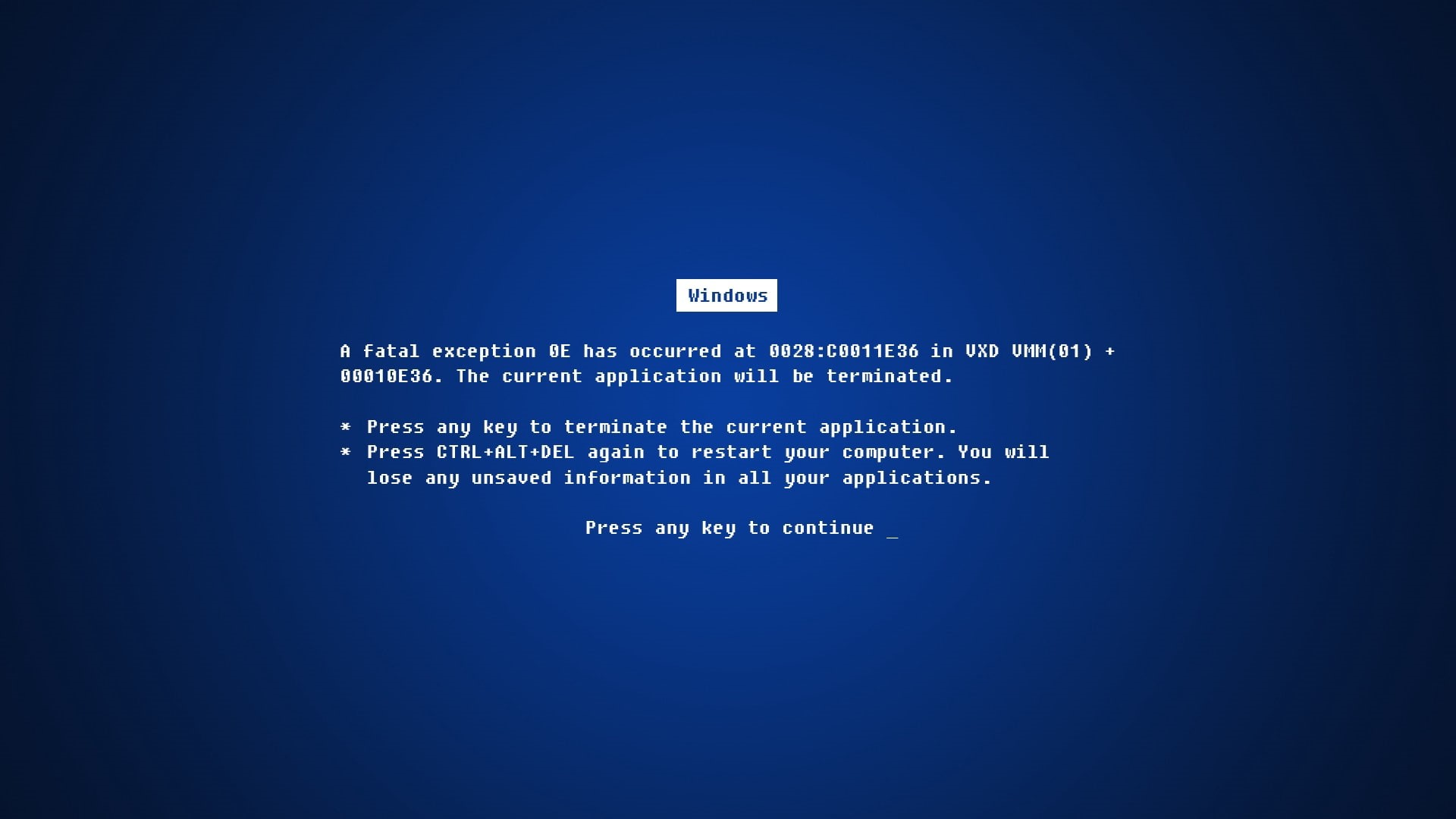 blue screen, error, windows, blue, bug, death screen, 1080P, HD Wallpaper