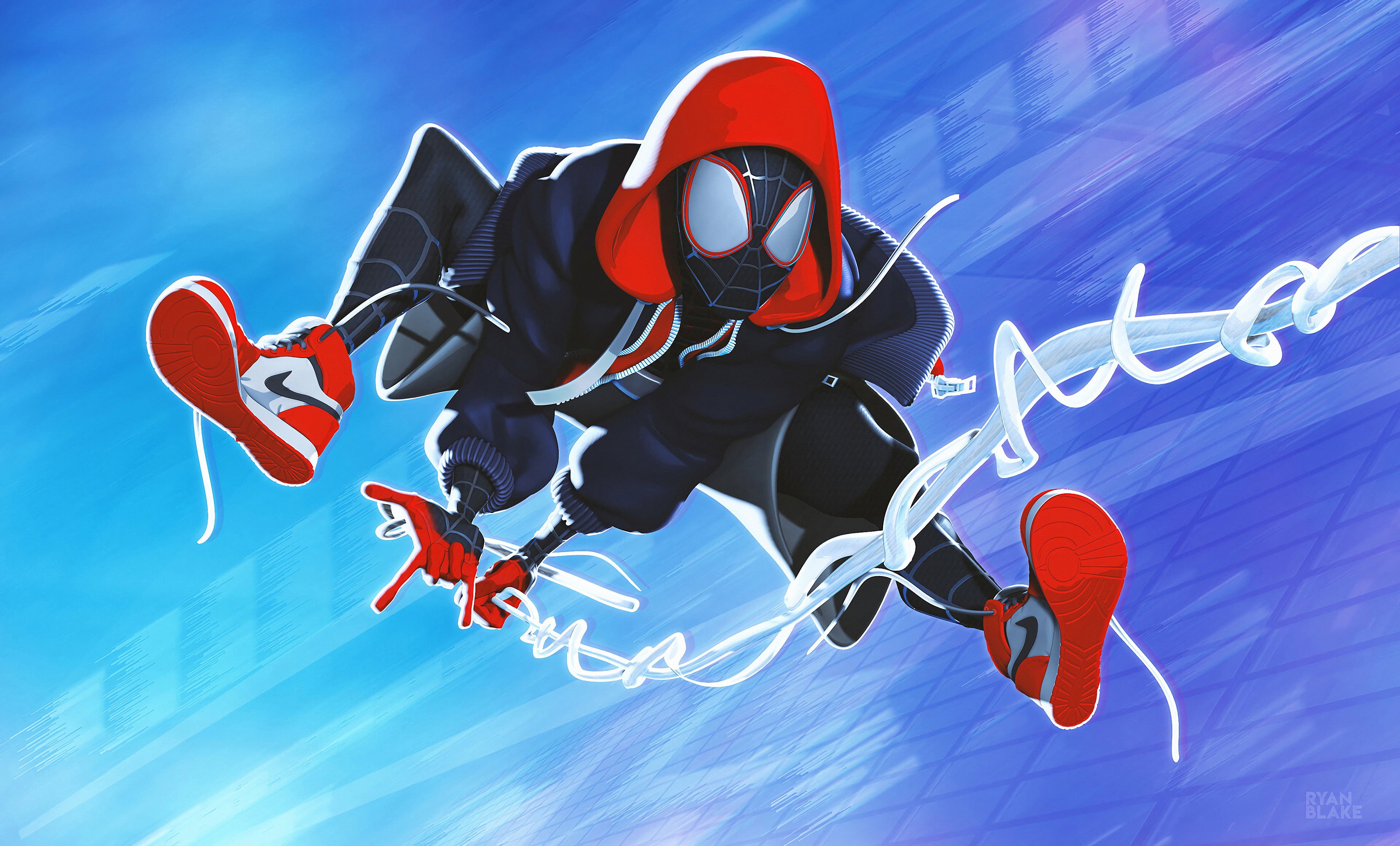 Miles Morales, Spider-Man: Into The Spider-Verse, Marvel Comics, Movie, Spider-Man, 4K, HD Wallpaper