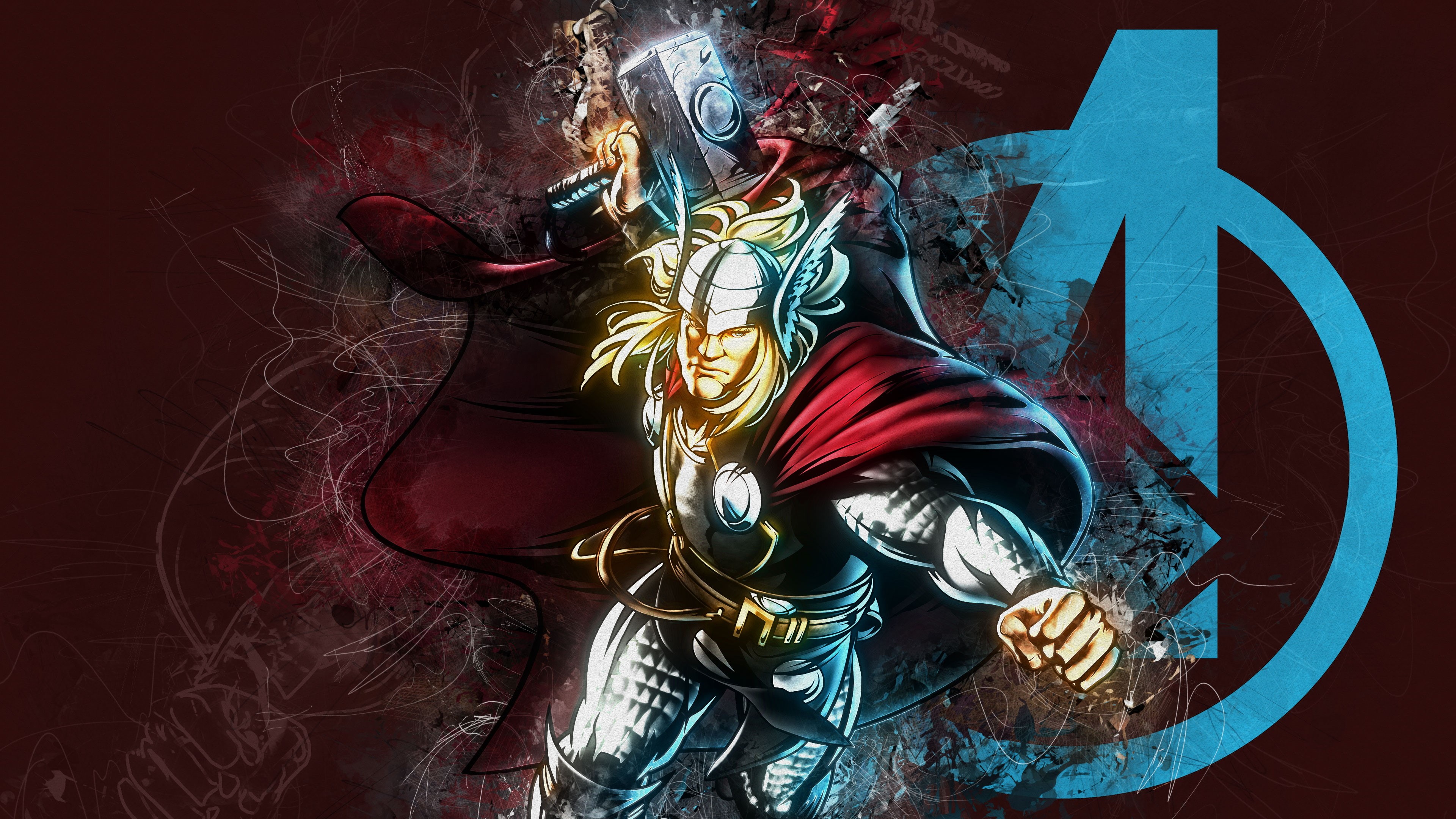 Marvel vs. Capcom 3: Fate of Two Worlds, Thor, comics, artwork, hero, 4K, Marvel Vs. Capcom, HD Wallpaper