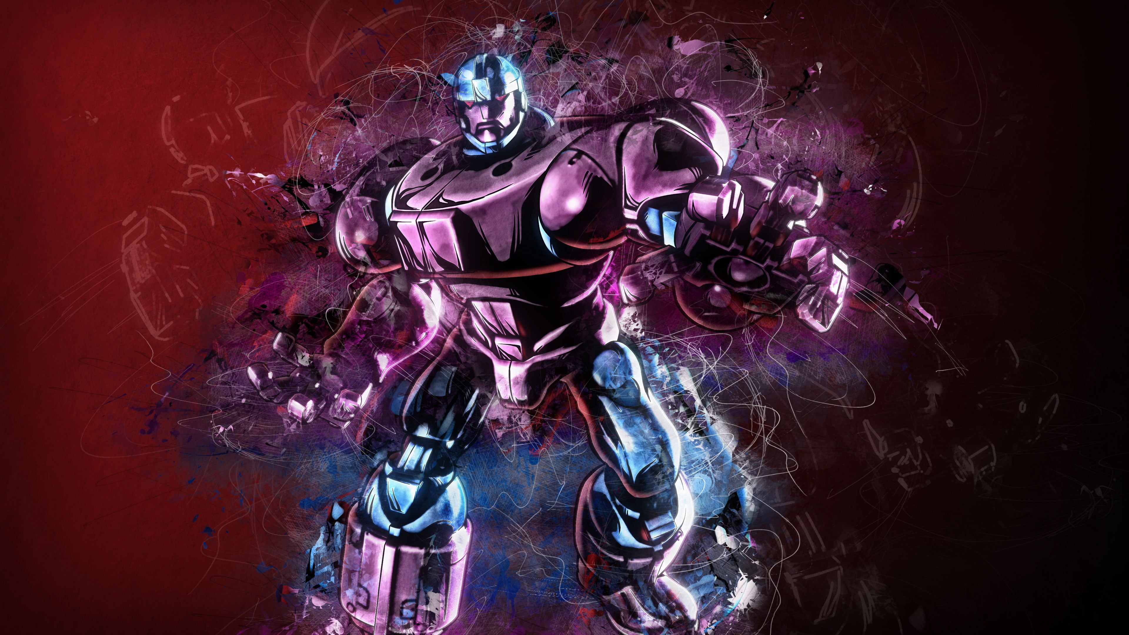 water, creativity, portrait, looking at camera, artwork, hero, 4K, Marvel Vs. Capcom, X-Men, no people, Sentinel, abstract, disguise, close-up, art and craft, HD Wallpaper