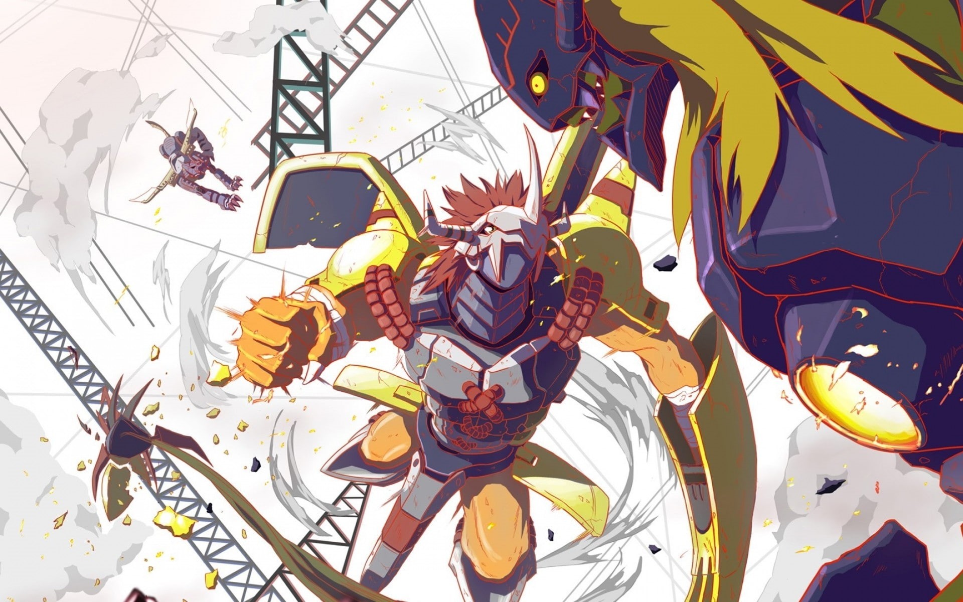 metal, backgrounds, 1080P, pattern, low angle view, directly below, Digimon, day, arts culture and entertainment, festival, art and craft, animal representation, HD Wallpaper