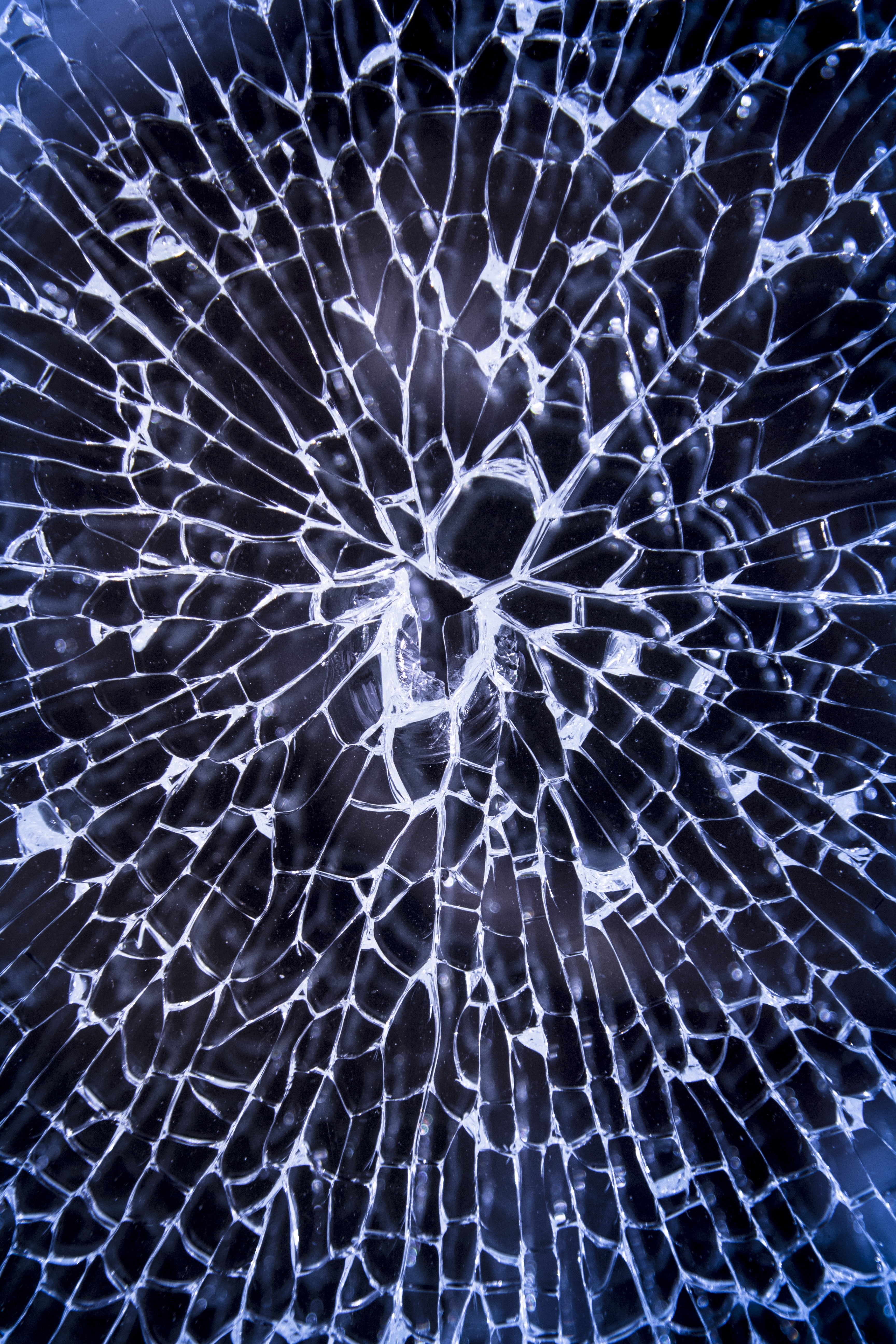 abstract, shatter, crack, hole, smash, untitled, glass - material, pattern, violence, textured, 5K, damaged, crime, fracture, breaking, transparent, damage, Phone HD Wallpaper
