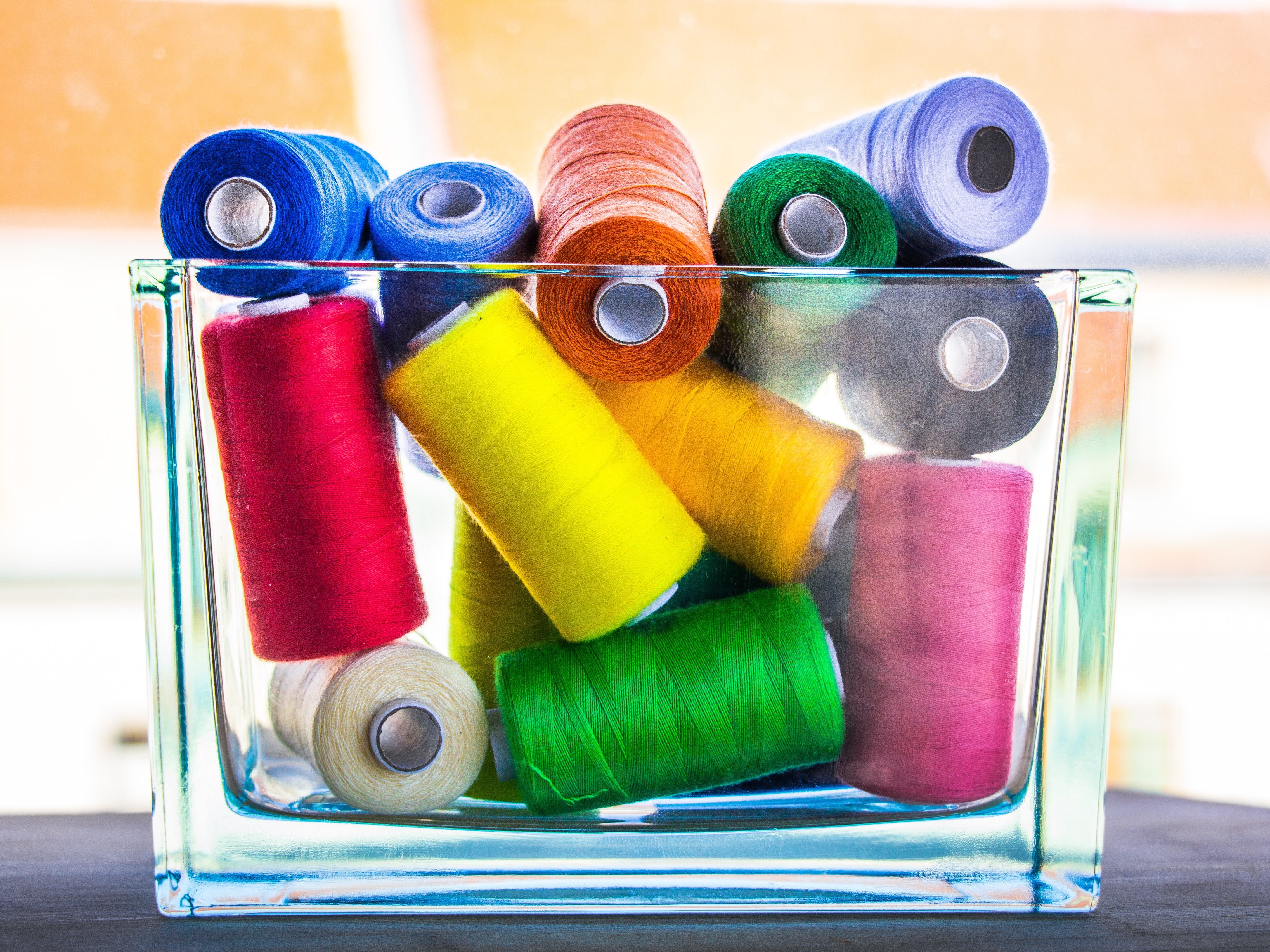 roll, sewing, still life, thread, colorful, spool, hobby, craft, variation, 4K, group of objects, lot, close-up, large group of objects, wood - material, HD Wallpaper