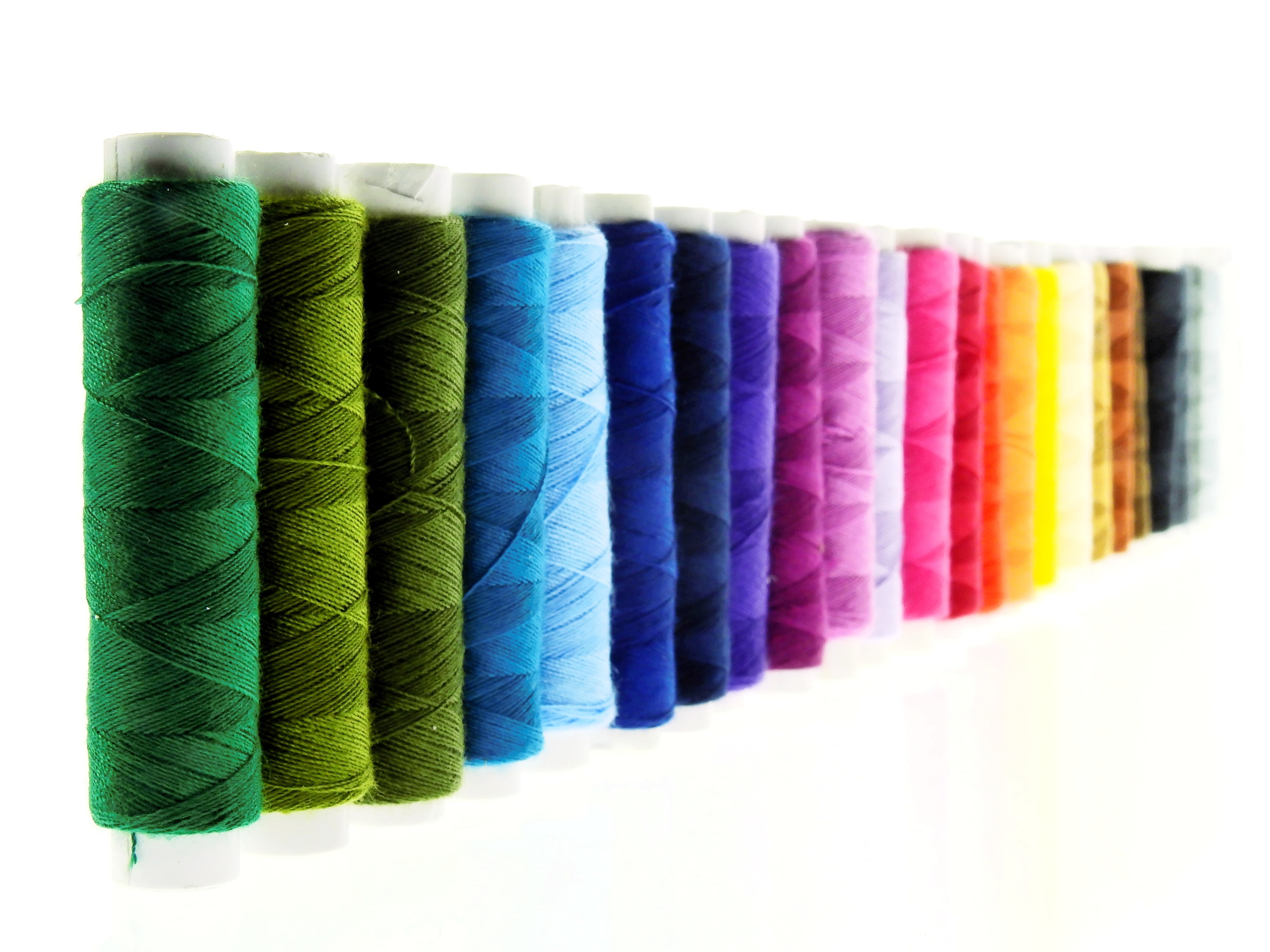 hobbies, tailoring, thread, spool, craft, white background, fashion, textile Industry, handarbeiten, sewing Item, in a row, sewing accessories, sew, arrangement, HD Wallpaper