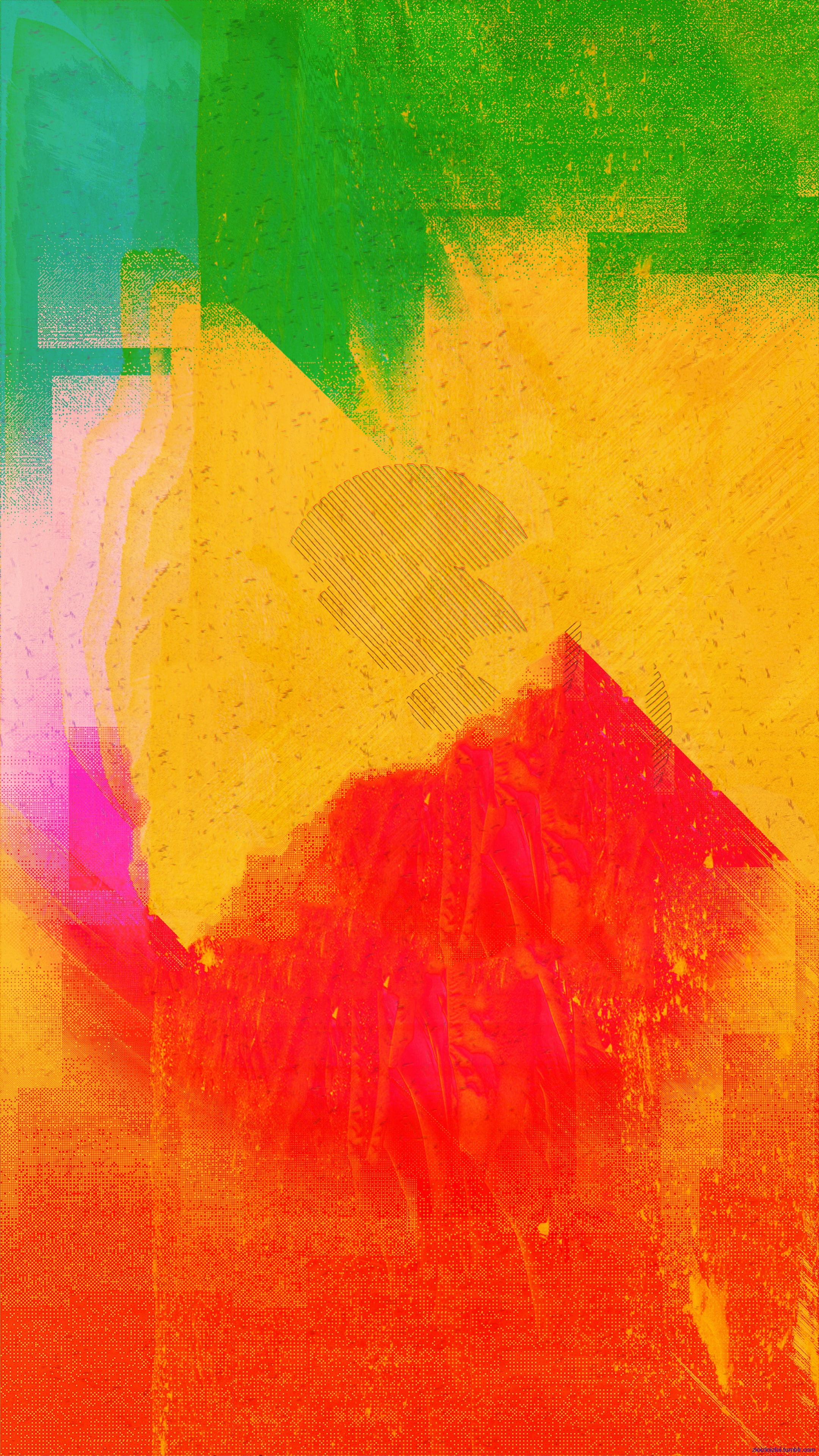 painted, abstract backgrounds, no people, saturated color, textured effect, 4K, multi colored, painted image, glitch art, backgrounds, paintings, textured, Phone HD Wallpaper