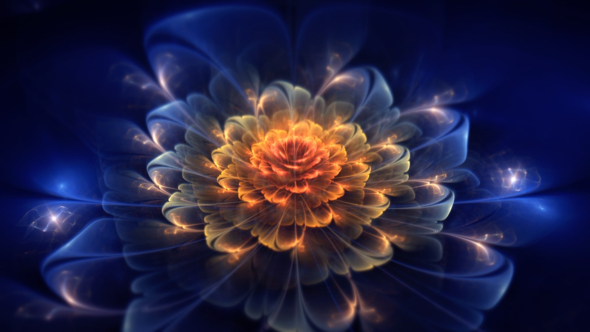 abstract, fractal flowers, 1080P, fractal, HD Wallpaper