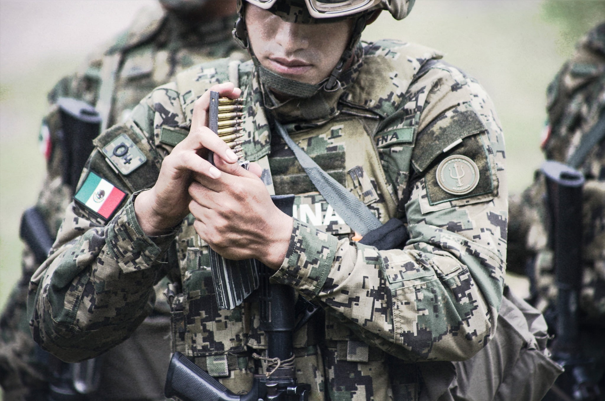 1080P, Mexico, marines, M4, soldier, Mexican Marines, war, military, HD Wallpaper