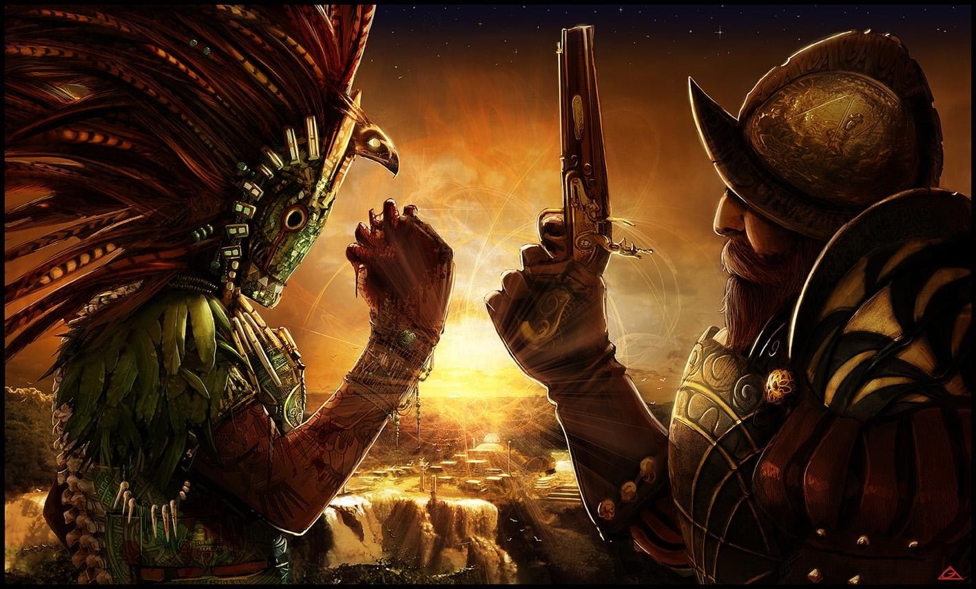 Mexican Warrior, Mexico, JA Ávila Jiménez, 720P, Tixca York, HD Wallpaper