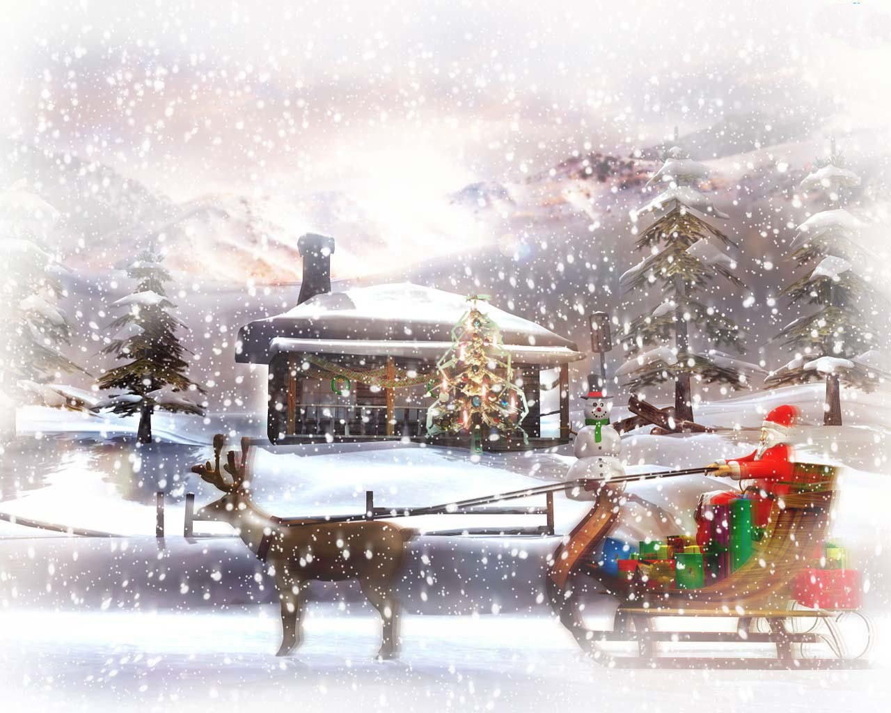 city, santa, working animal, cold temperature, pets, extreme weather, nature, mammal, snow, animal wildlife, animal, 720P, domestic animals, domestic, HD Wallpaper