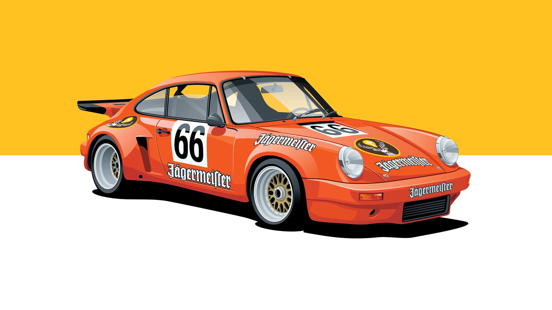 Porsche 911 RSR, race cars, 1080P, poster, Jägermeister, HD Wallpaper