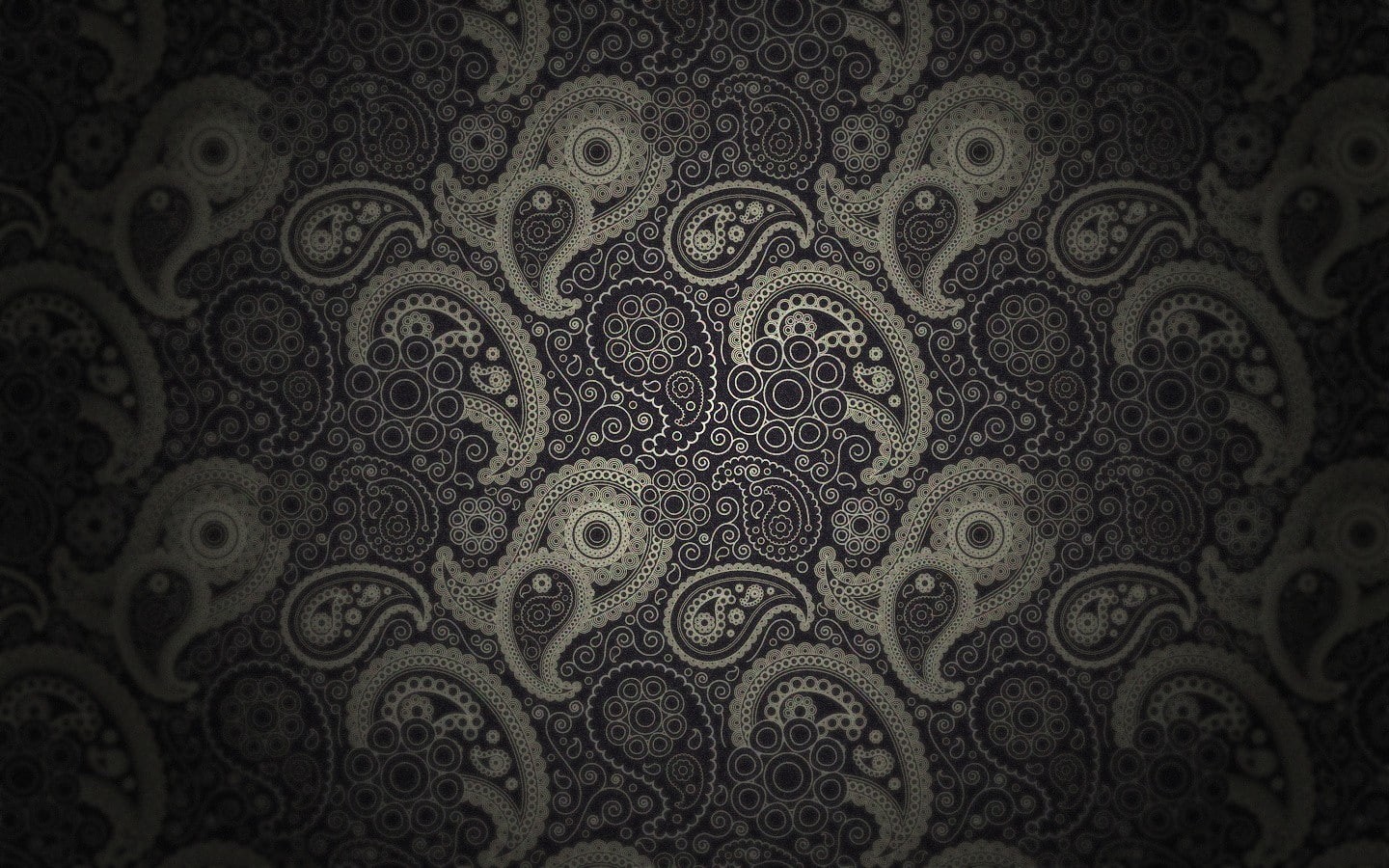 Paisley, pattern, 720P, black background, HD Wallpaper