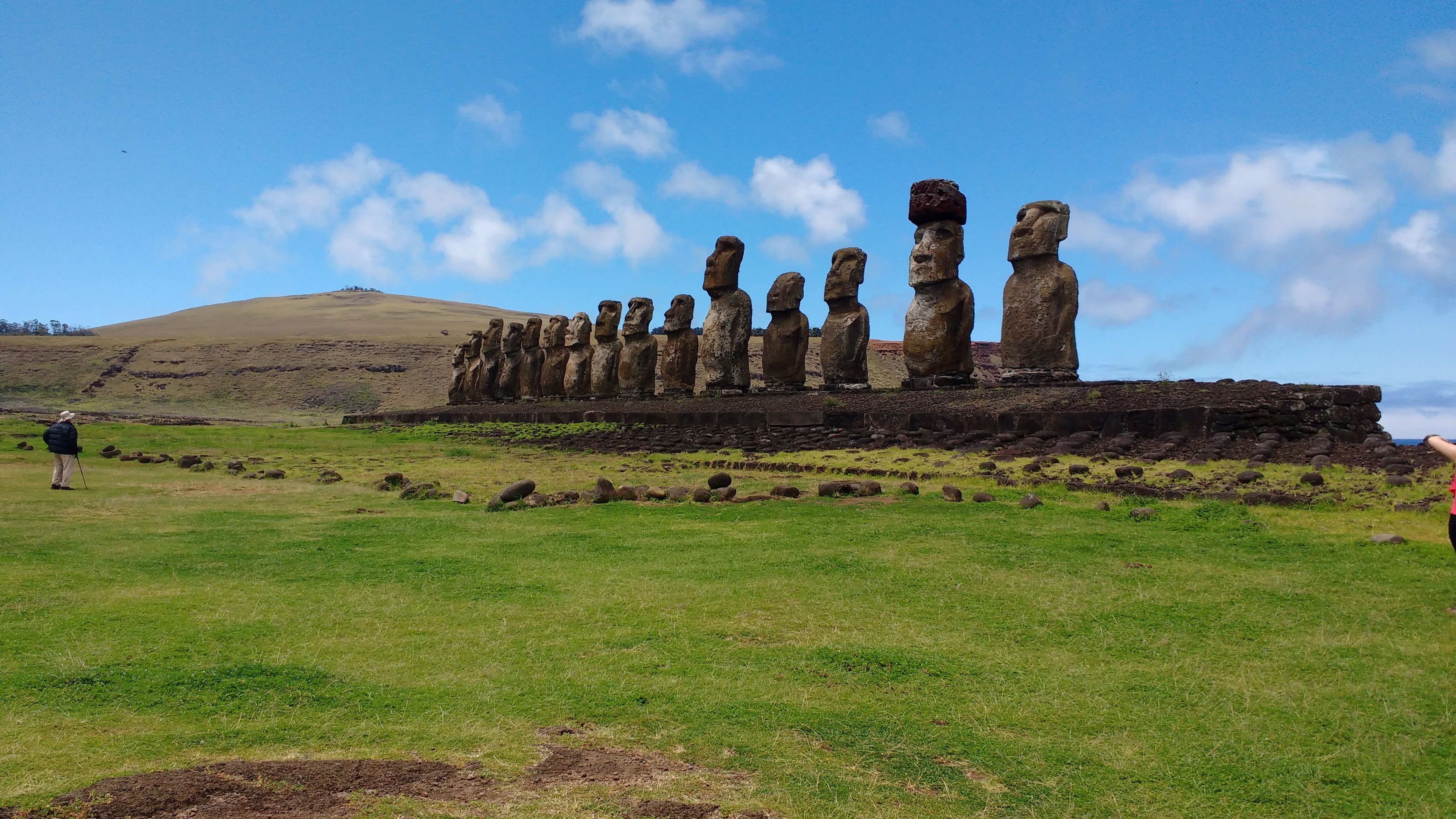 island, history, moai, rapa, religion, no people, ancient, outdoors, sky, tourism, ancient history, day, easter, field, nui, sculpture, architecture, grass, HD Wallpaper