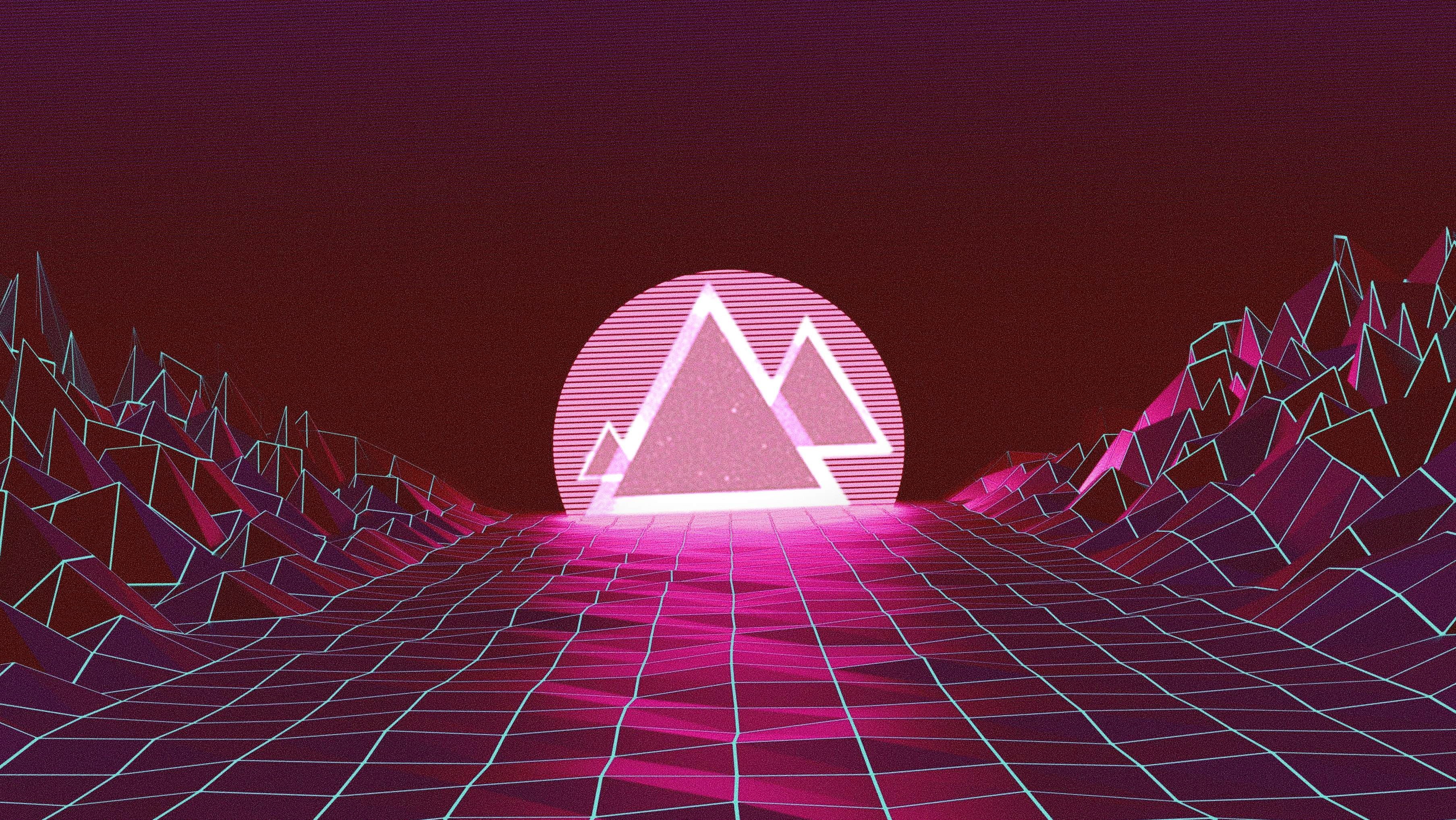 2K, vaporwave, Hacknet, Retro style, HD Wallpaper