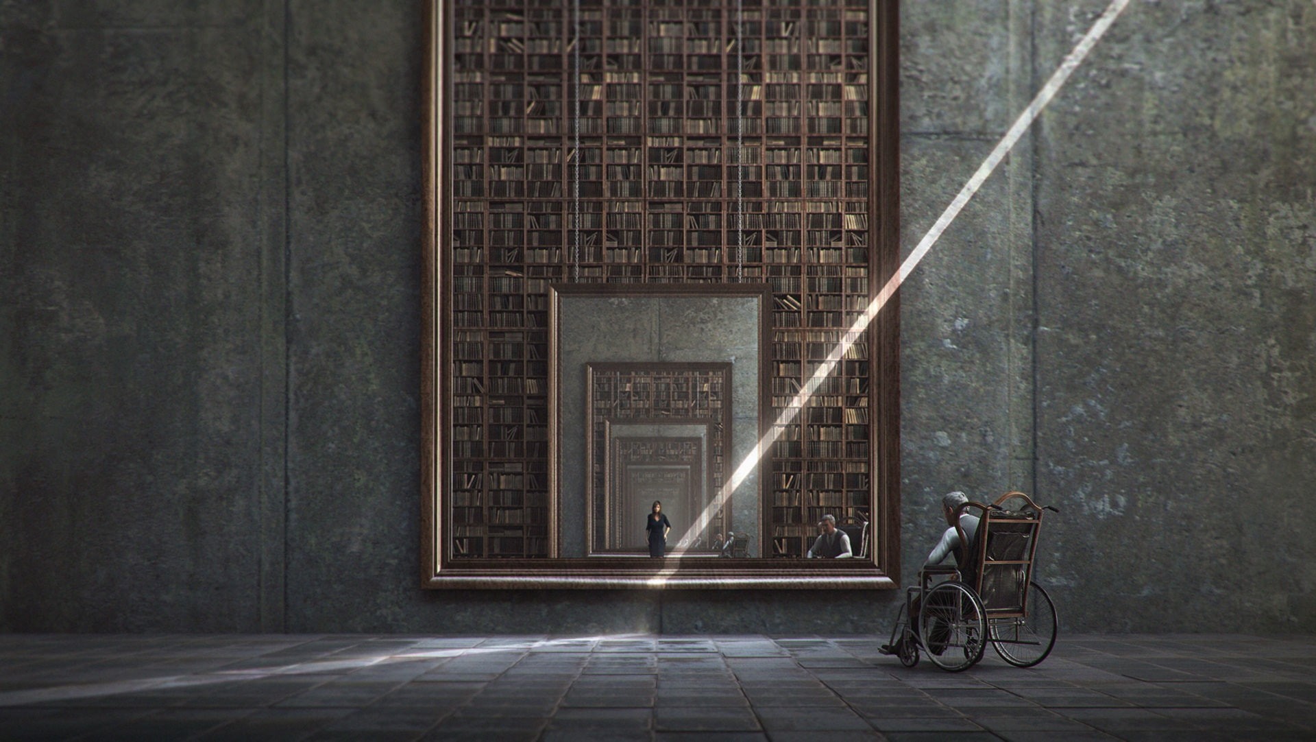 mode of transportation, mirror, architecture, reflection, religion, street, 1080P, building, brown, Jie Ma, city, real people, recursion, transportation, HD Wallpaper