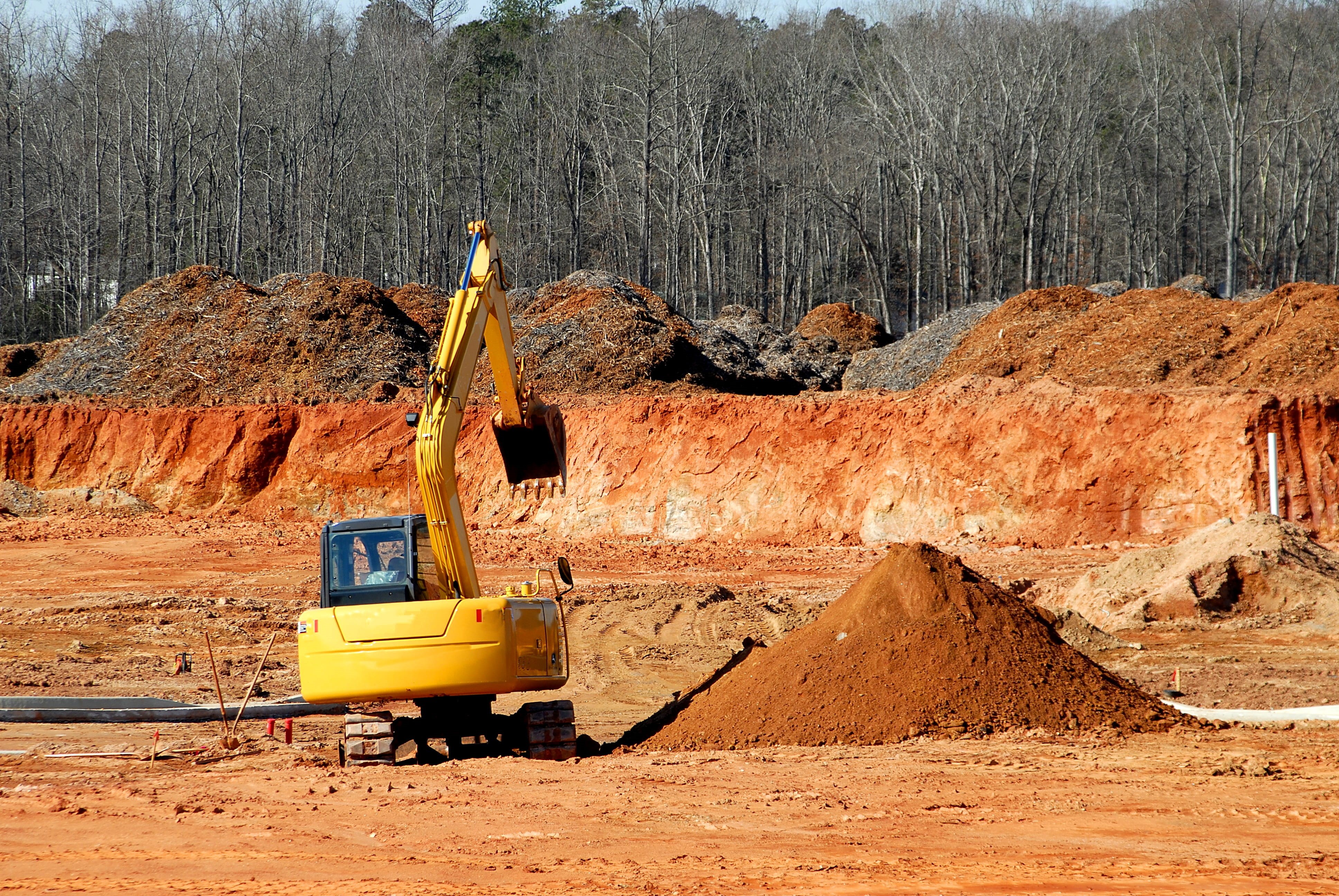 formation, metal, day, construction, dirt mover, development, dig, shovel, dirt, bulldozer, hydraulic, industry, machine, earth, equipment, 4K, brown, HD Wallpaper