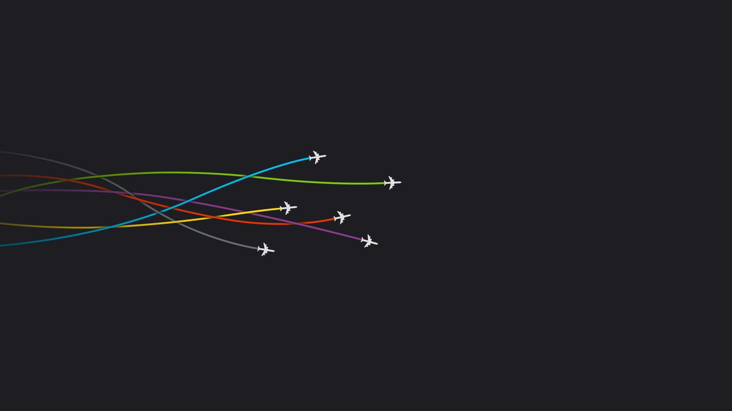 x, colorful, simple, hd, aircrafts, minimalistic, art, 2K, HD Wallpaper